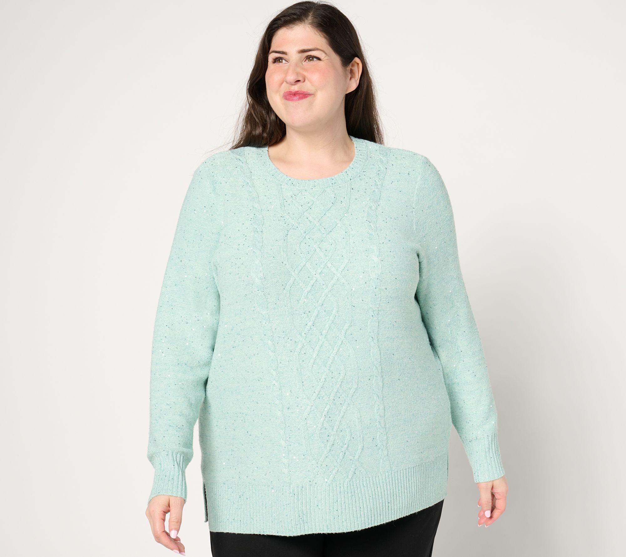 Jingle Belles by Kim Gravel Sugarplum Sparkle Sequin Cable