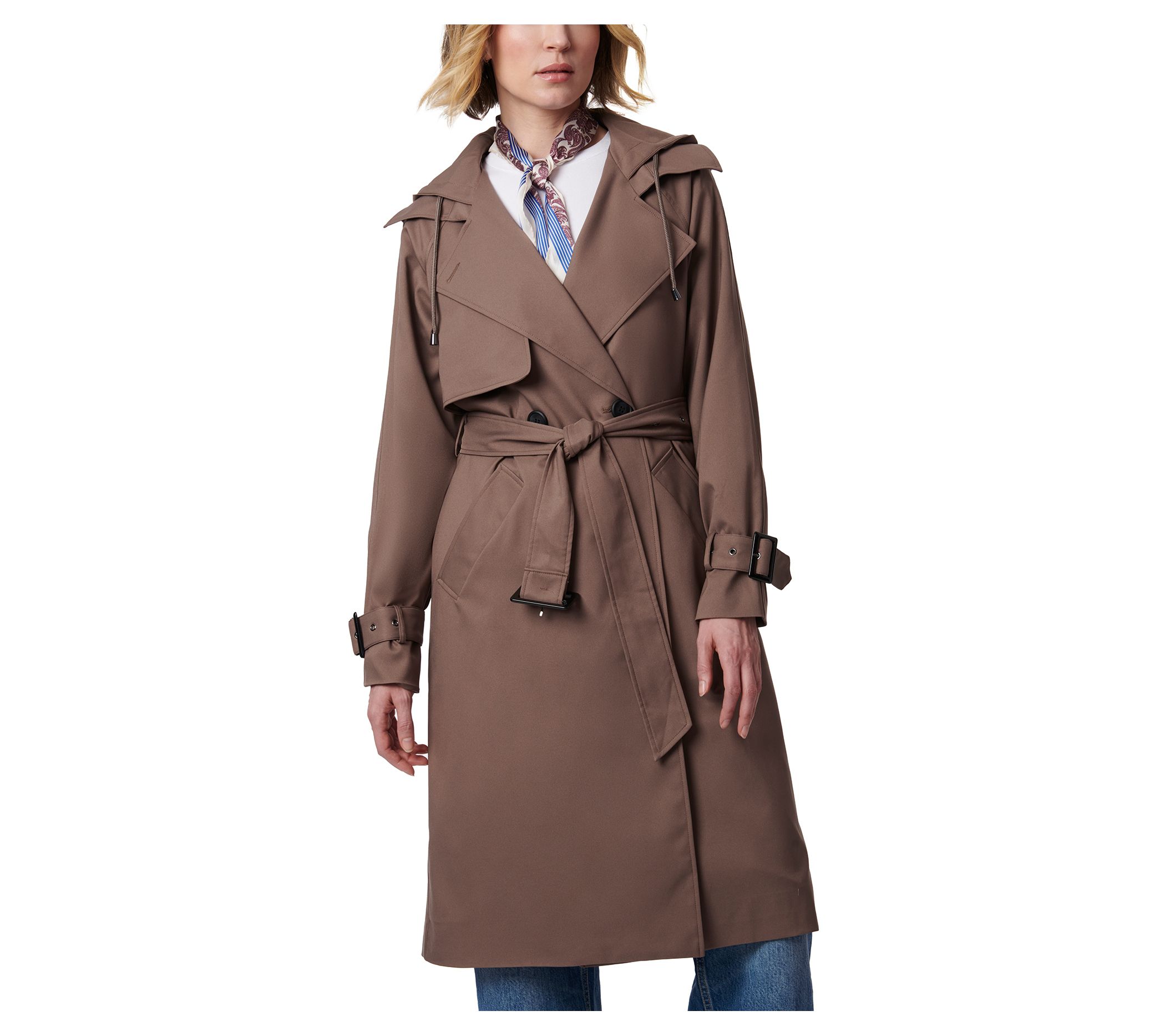 Bernardo Classic Hooded Trench Coat