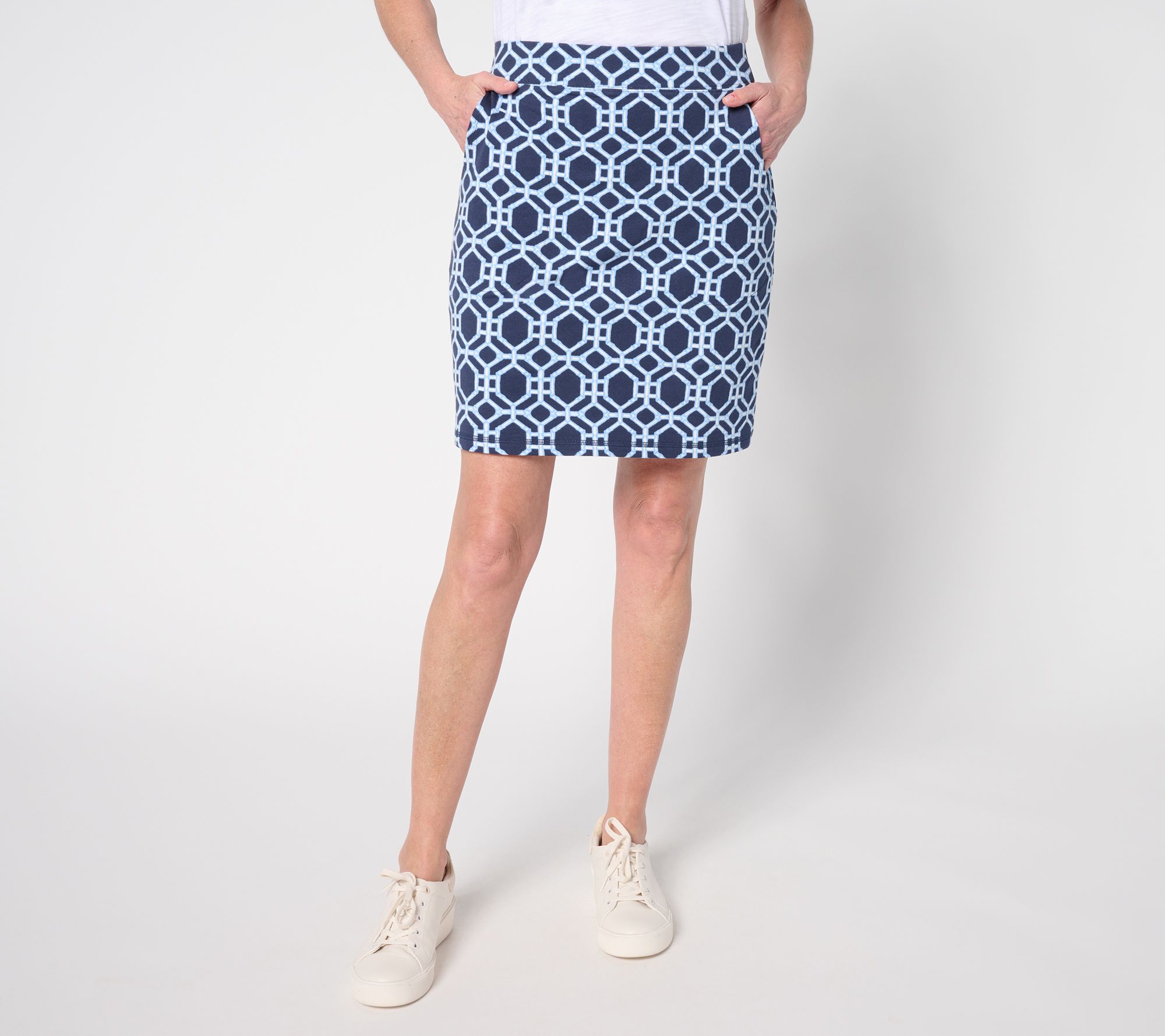 Belle by Kim Gravel Petite Preppy French Terry Skort
