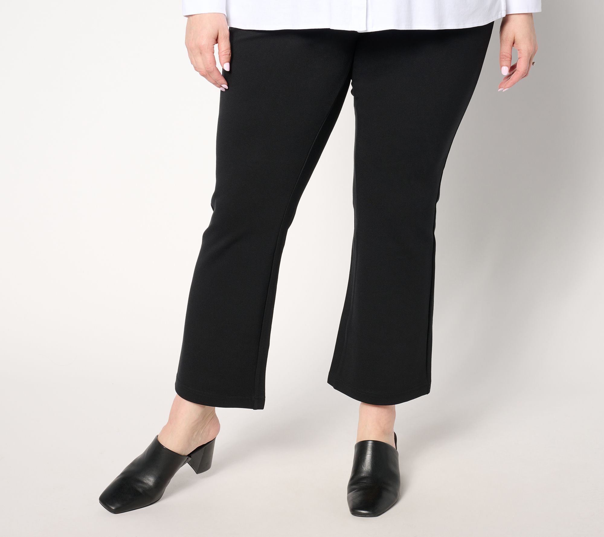 "As Is" Belle by Kim Gravel Pet Ponte Utility Pocket Kick Flare Pant