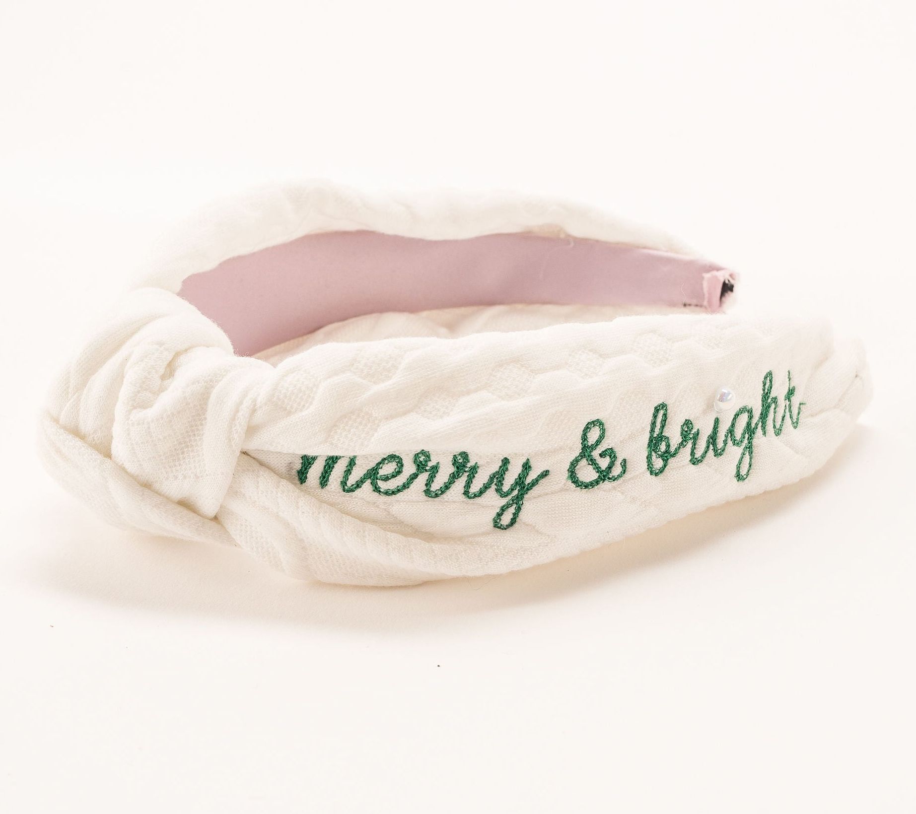 Violet & Brooks Fa La La! Holiday Embroidered Knot Headband