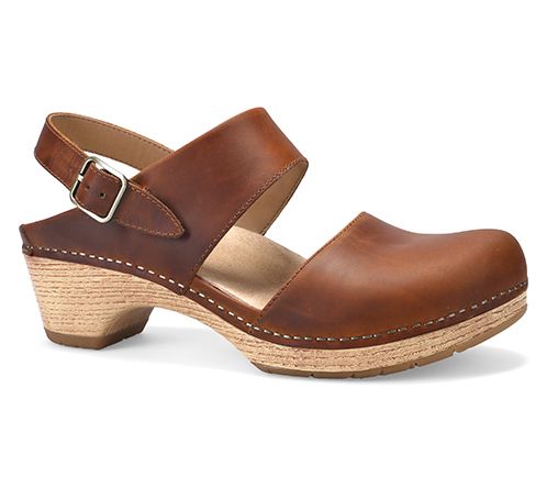 Dansko Lucia Tan Oiled Leather Clog
