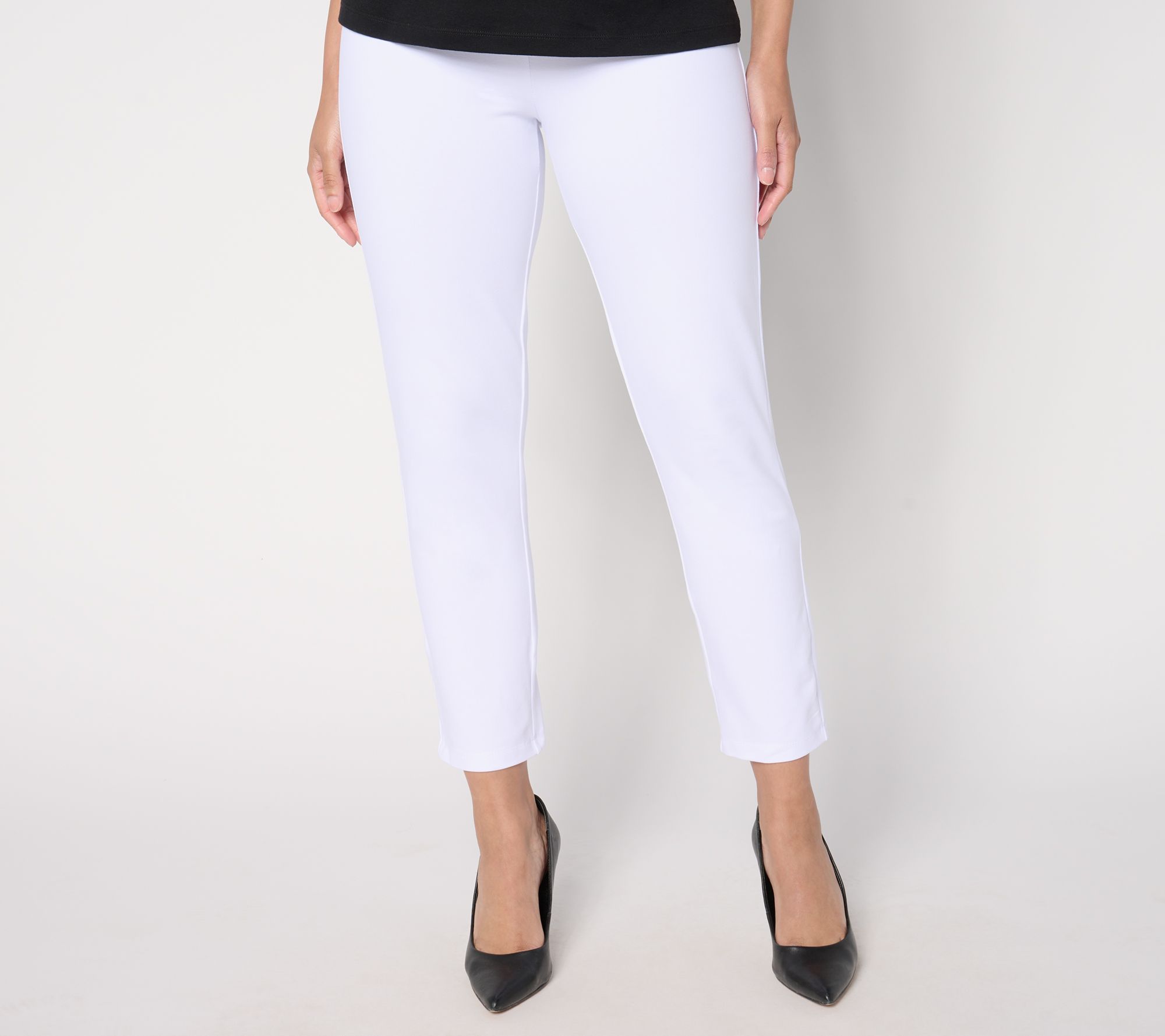 "As Is" Susan Graver Weekend Reg Premium Stretch Ava Slim Crop Pants