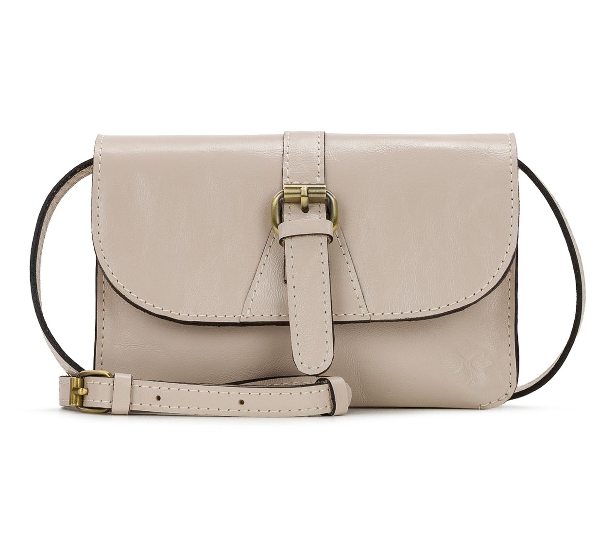 Patricia Nash Torri Vintage Leather Crossbody in Chalk