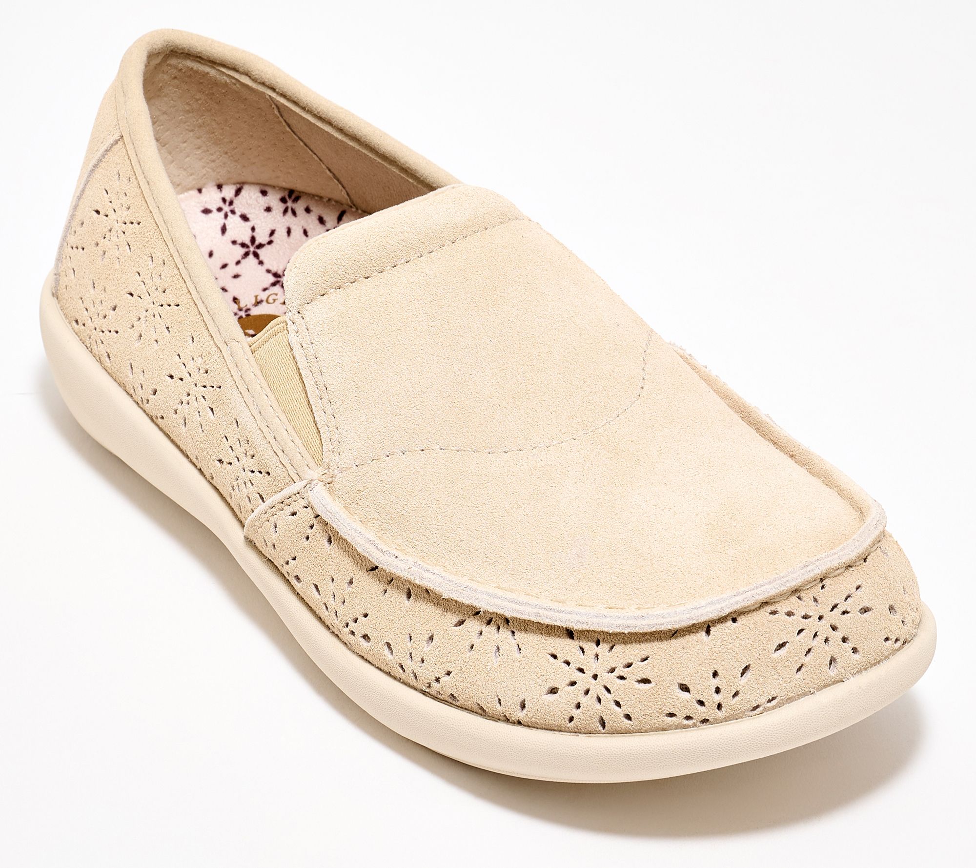 Revitalign Orthotic Suede Slip-ons Siesta Twilight