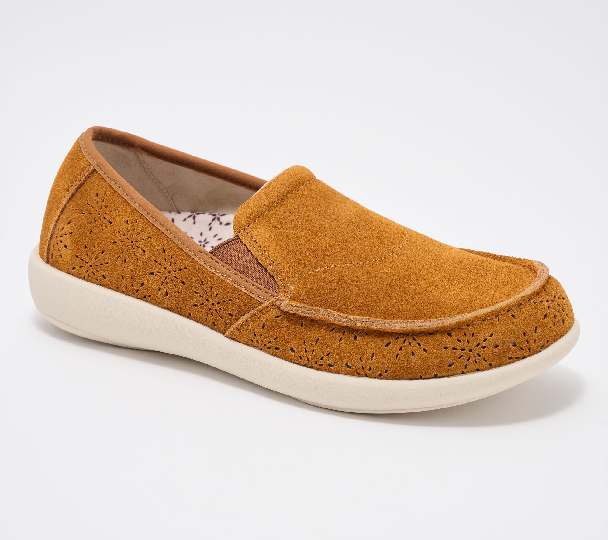 Revitalign Orthotic Suede Slip-ons Siesta Twilight