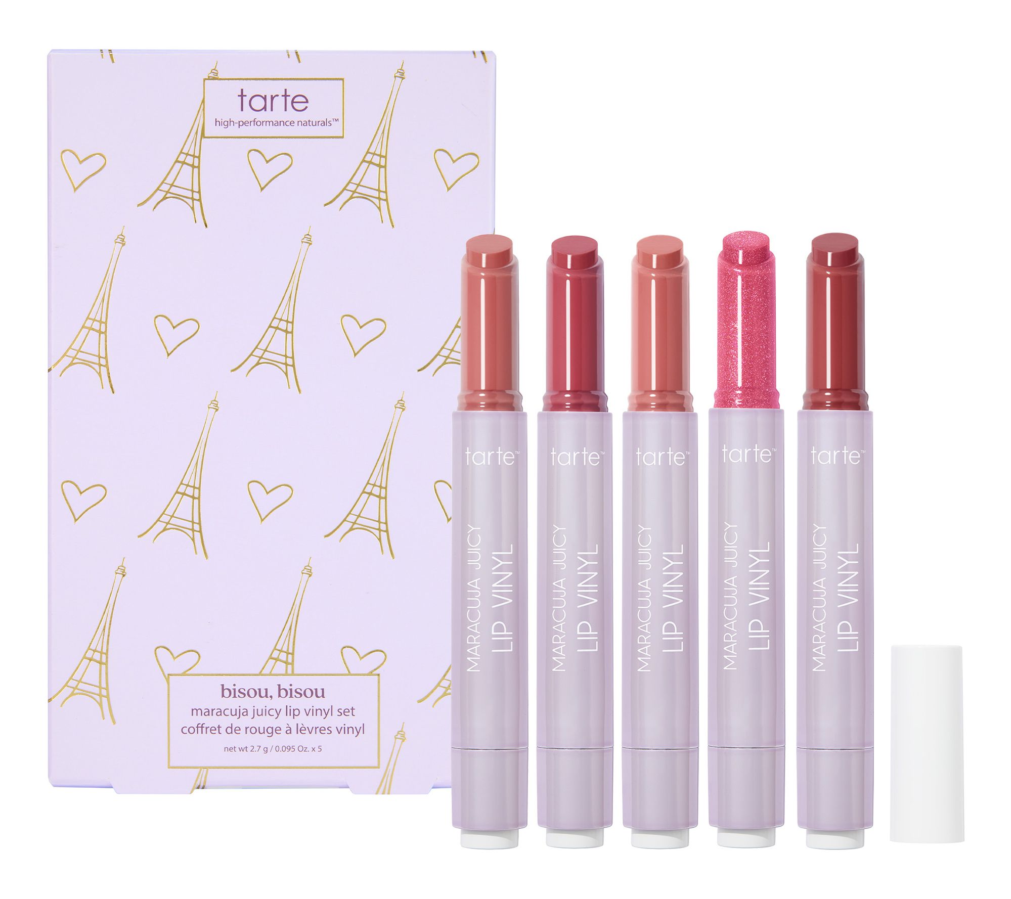 tarte bisou, bisou maracuja juicy lip vinyl set