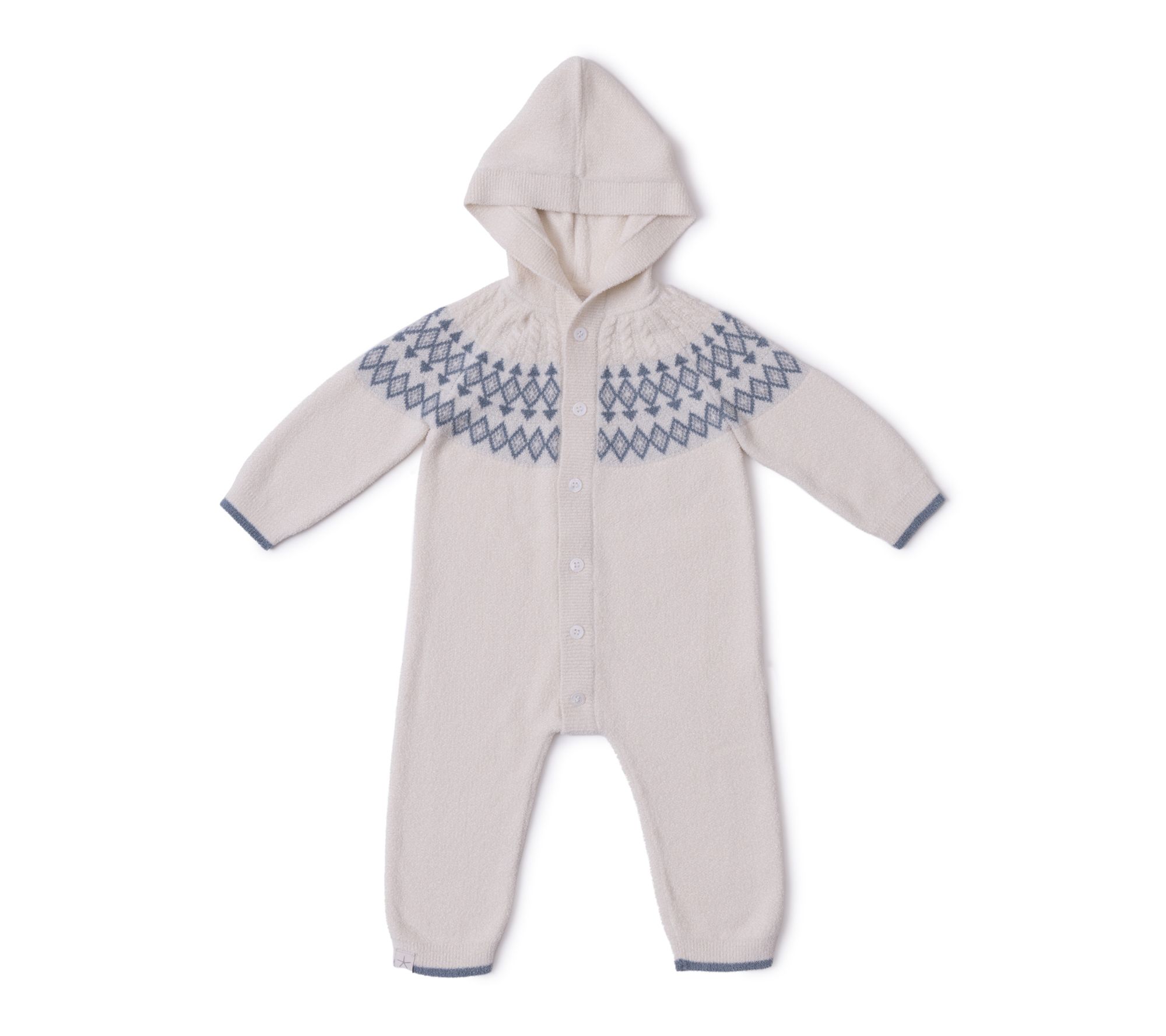 Barefoot Dreams CozyChic Ultra Lite Baby Fair Isle Onesie