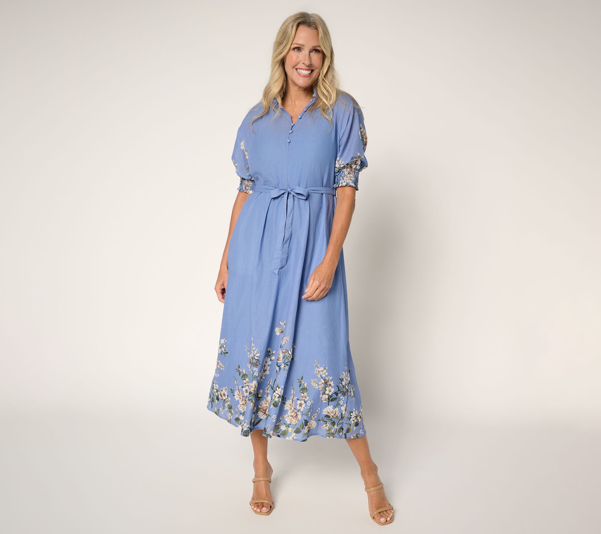 "As Is" Ree by The Pioneer Woman Regular Printed Cotton Midi Dress