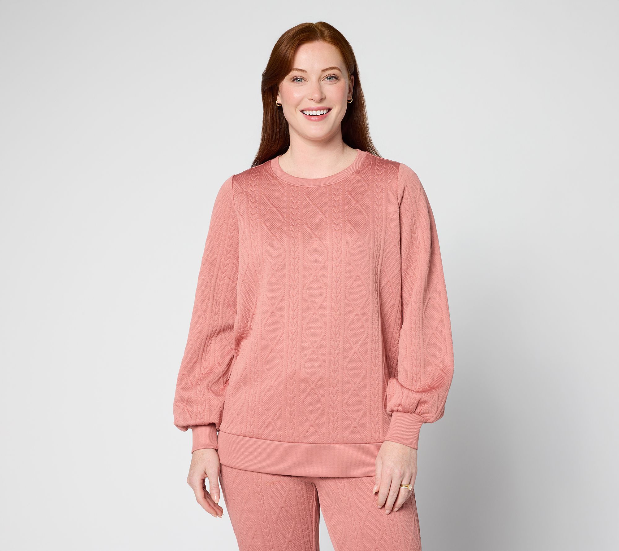 "As Is" Belle by Kim Gravel Cable Chic Crewneck