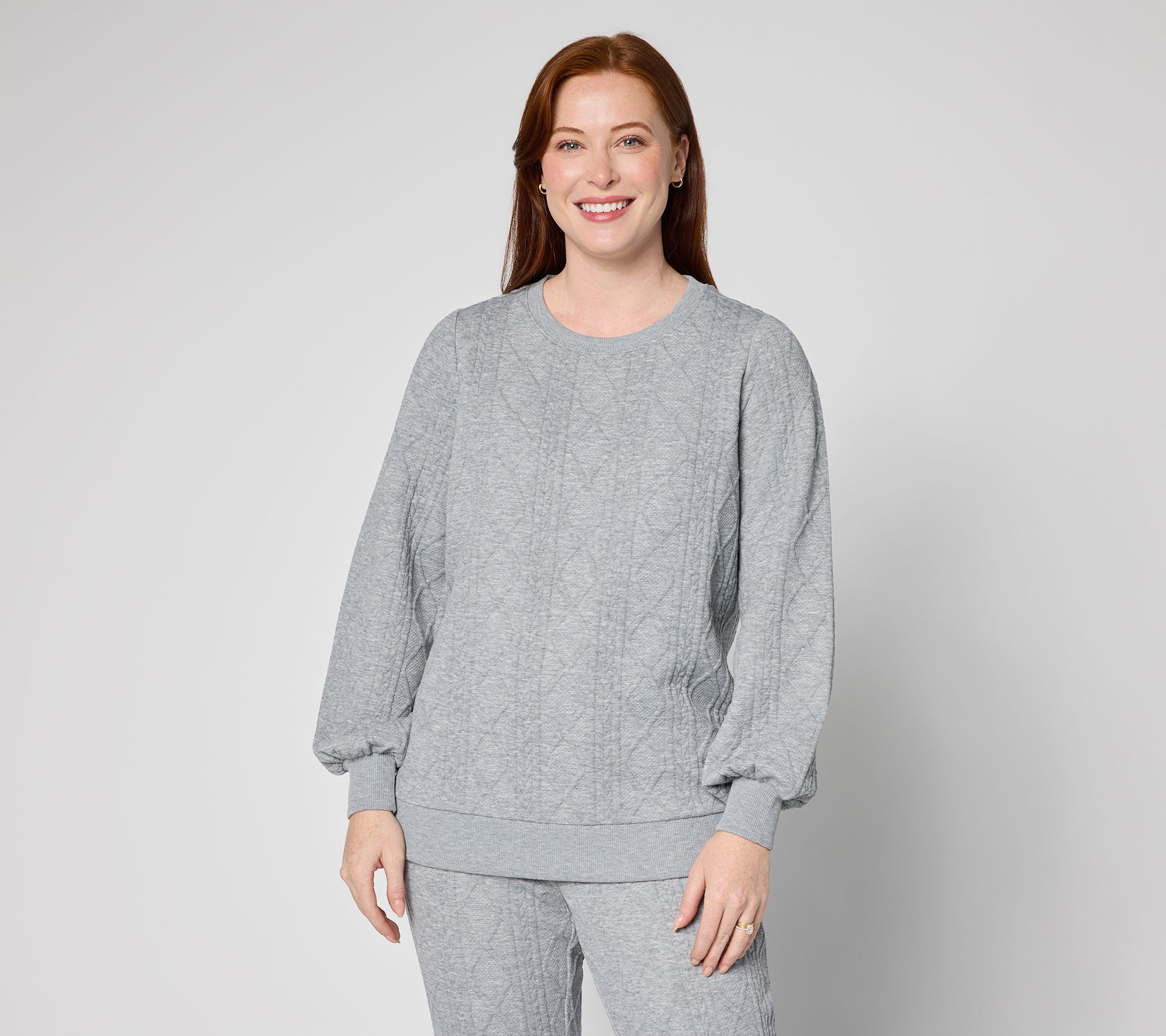 "As Is" Belle by Kim Gravel Cable Chic Crewneck
