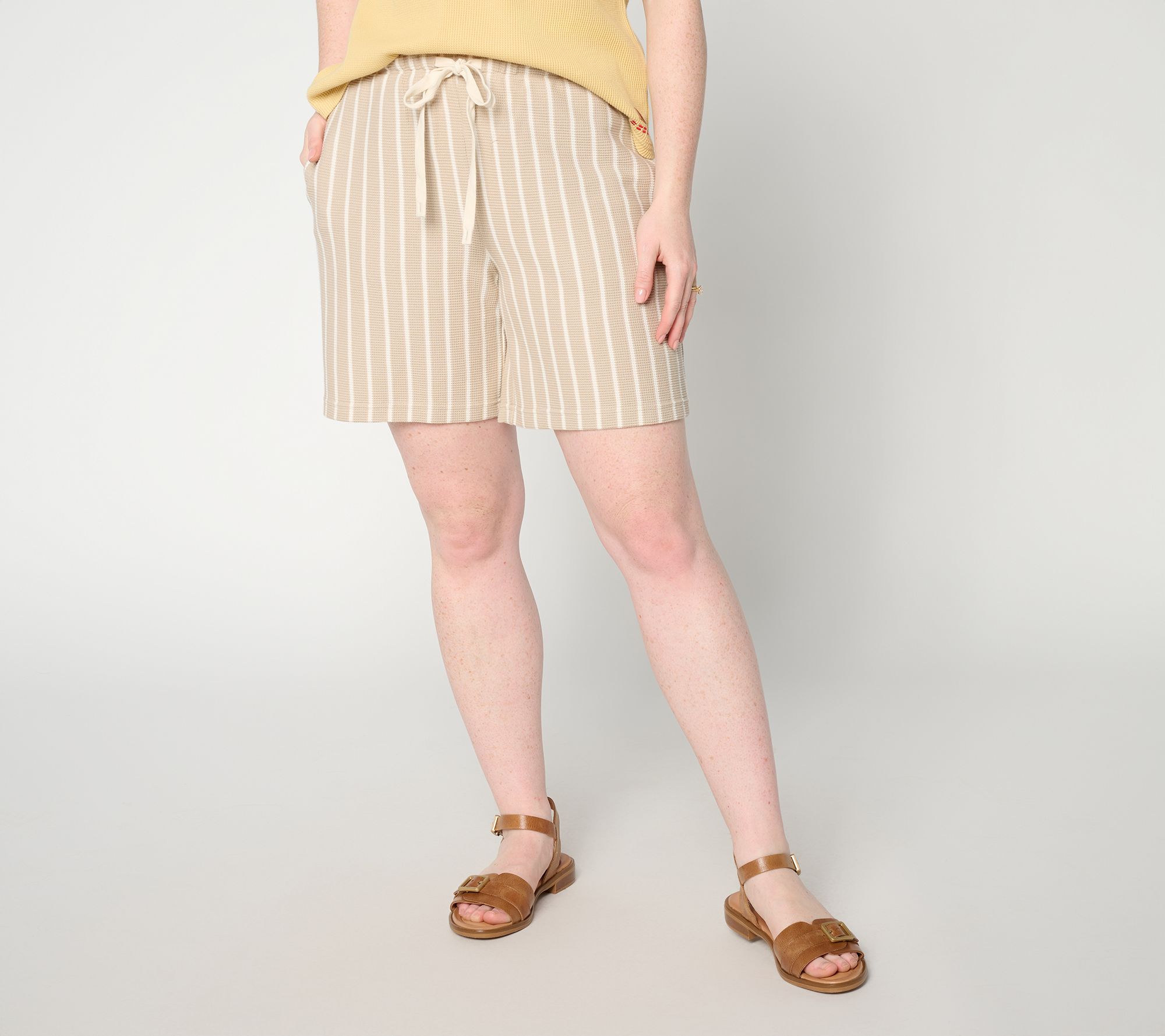 Peace Love World Textured Knit Shorts