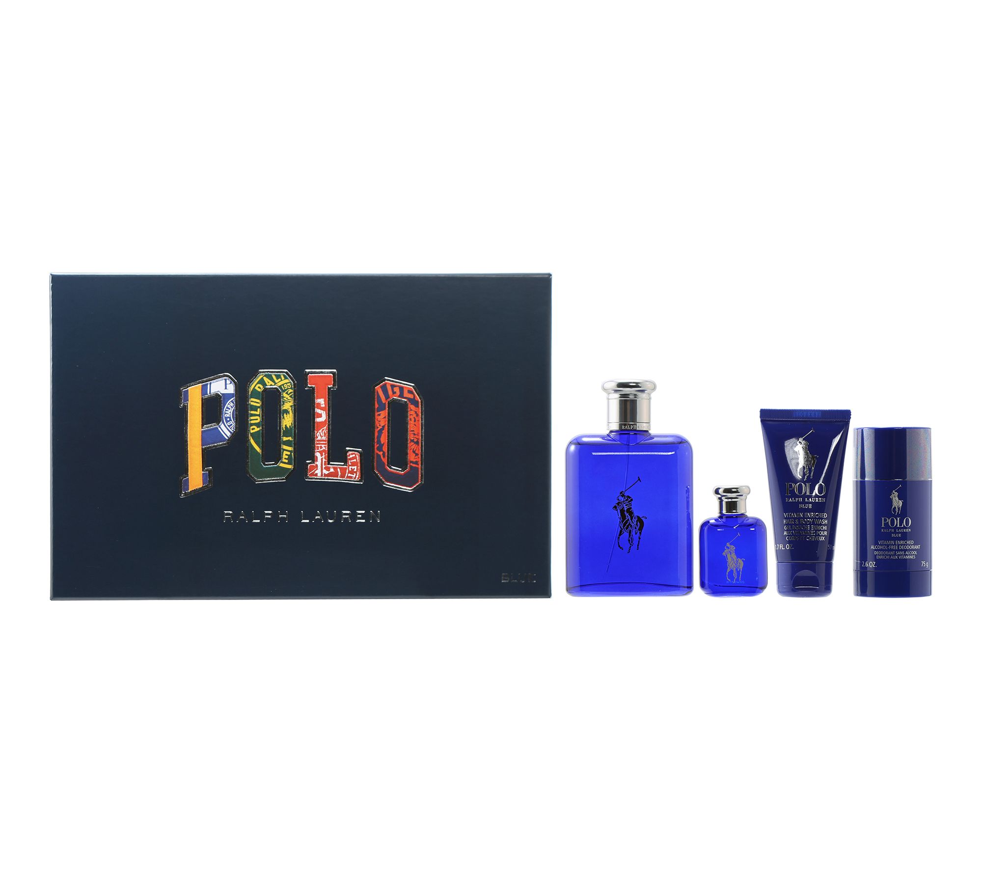 Polo Blue By Ralph Lauren 4pc Fragrance Kit
