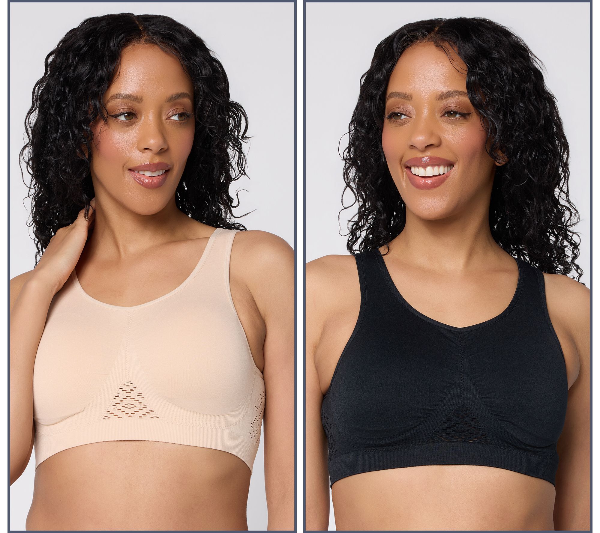 Anybody Seamless Lycra Adaptiv Open Stitch Bra Set of 2