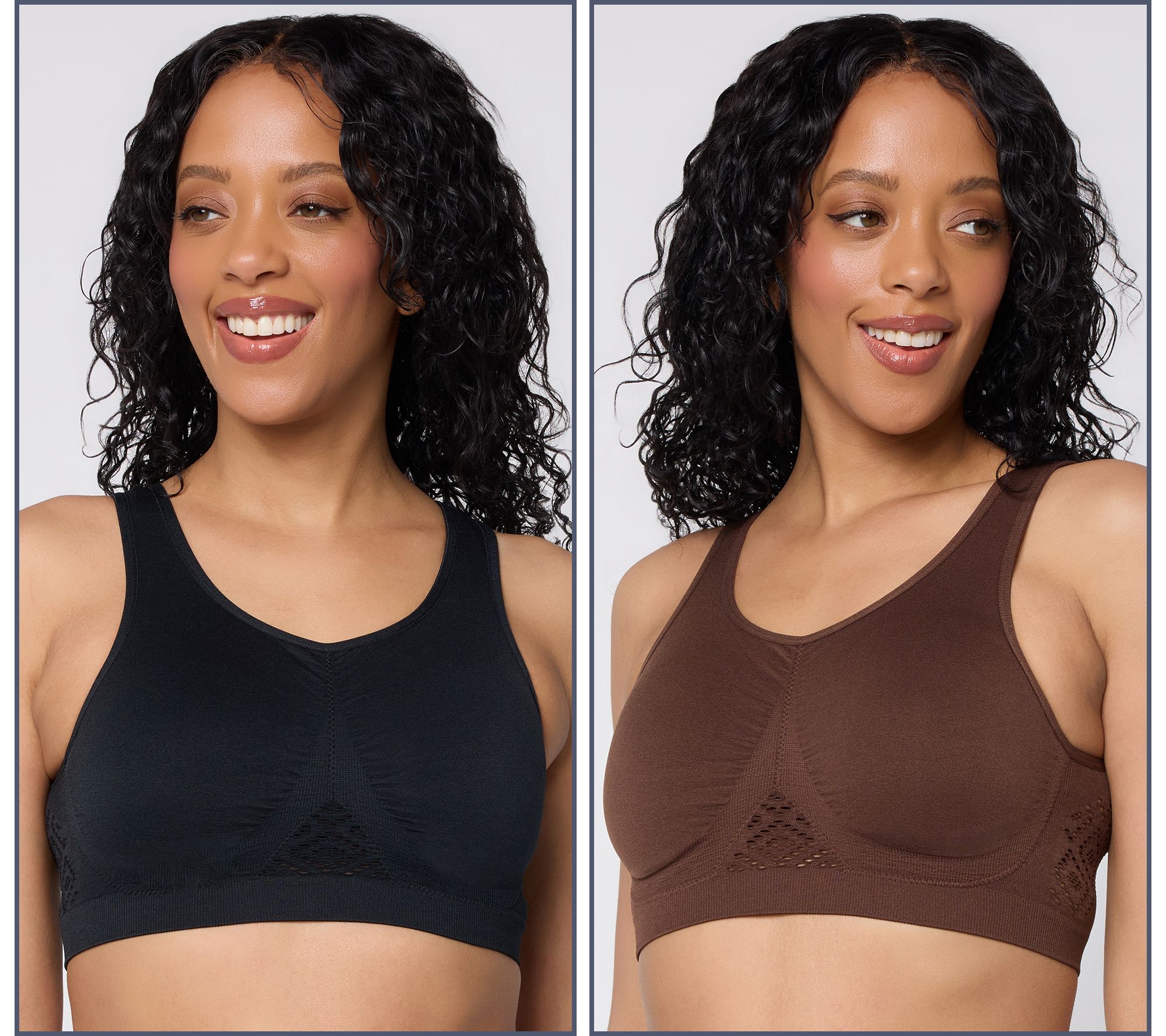 Anybody Seamless Lycra Adaptiv Open Stitch Bra Set of 2