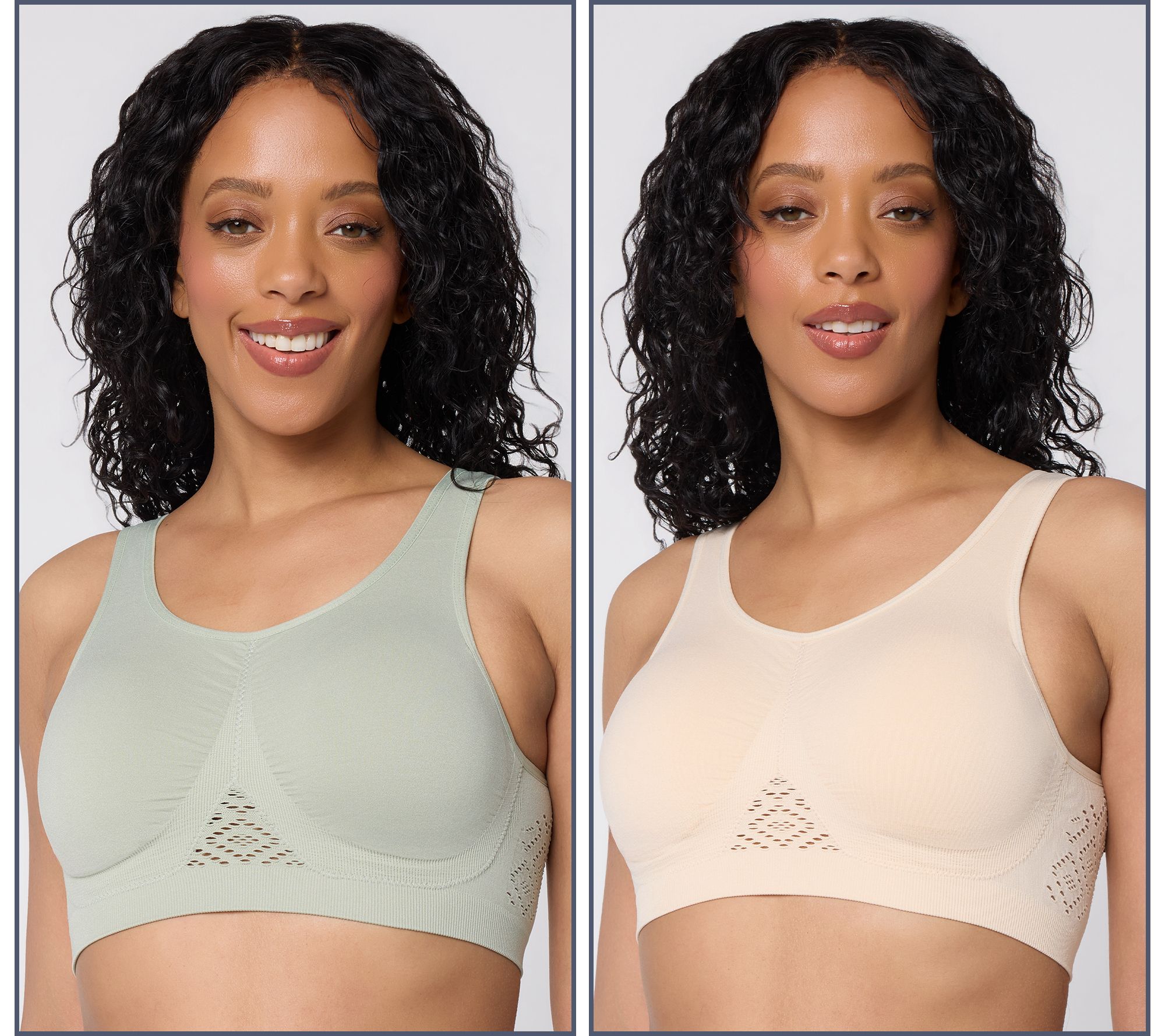 Anybody Seamless Lycra Adaptiv Open Stitch Bra Set of 2