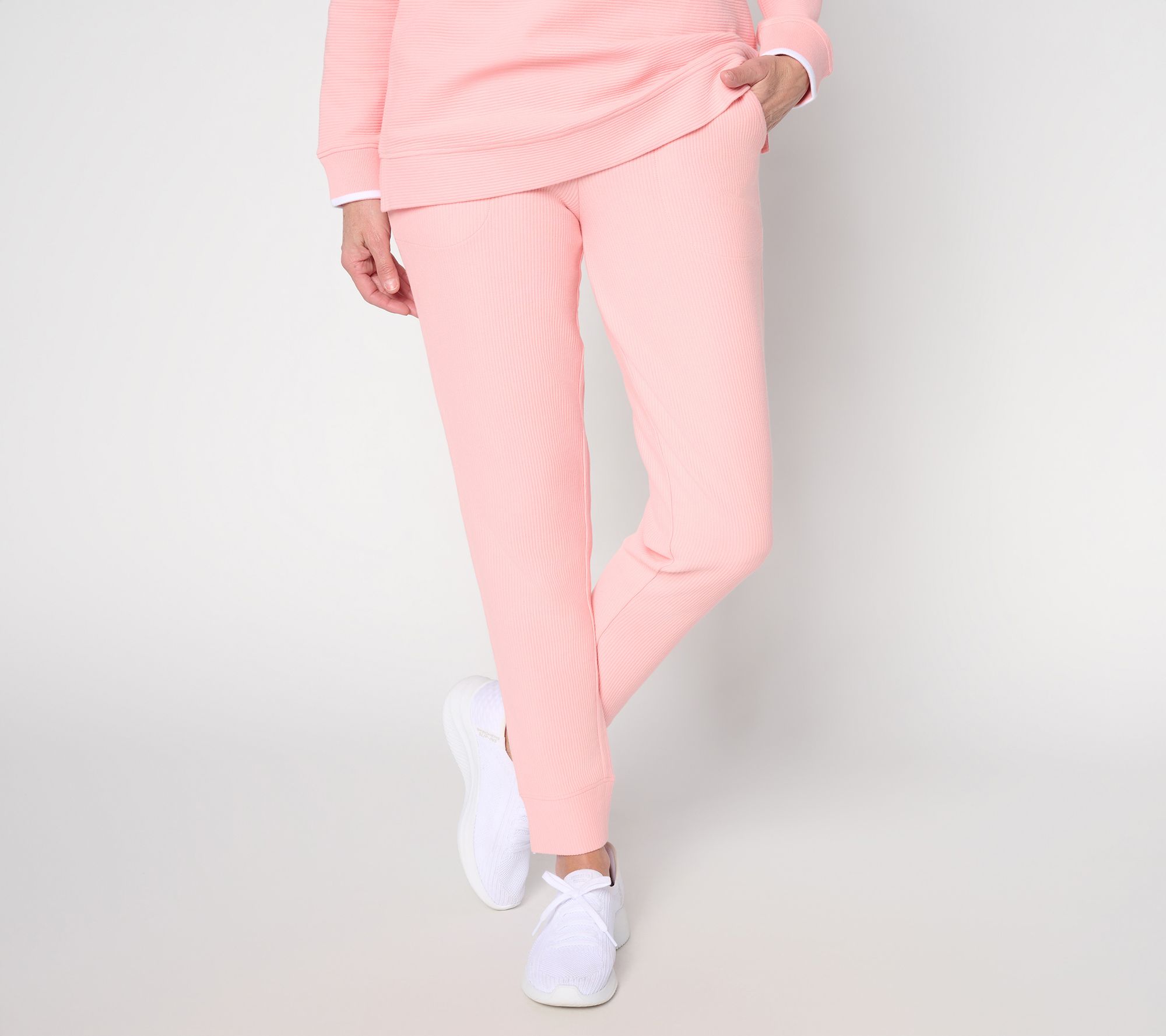 "As Is" Denim & Co. Active Pet Ottoman Ankle Joggers