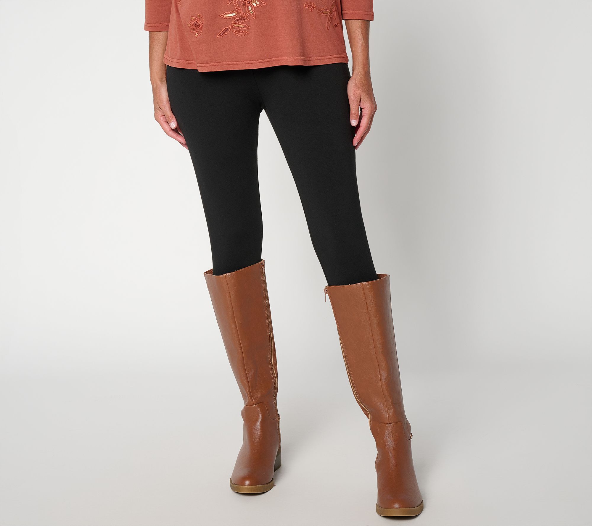 LOGO Layers by Lori Goldstein Petite Stirrup Ankle Leggings