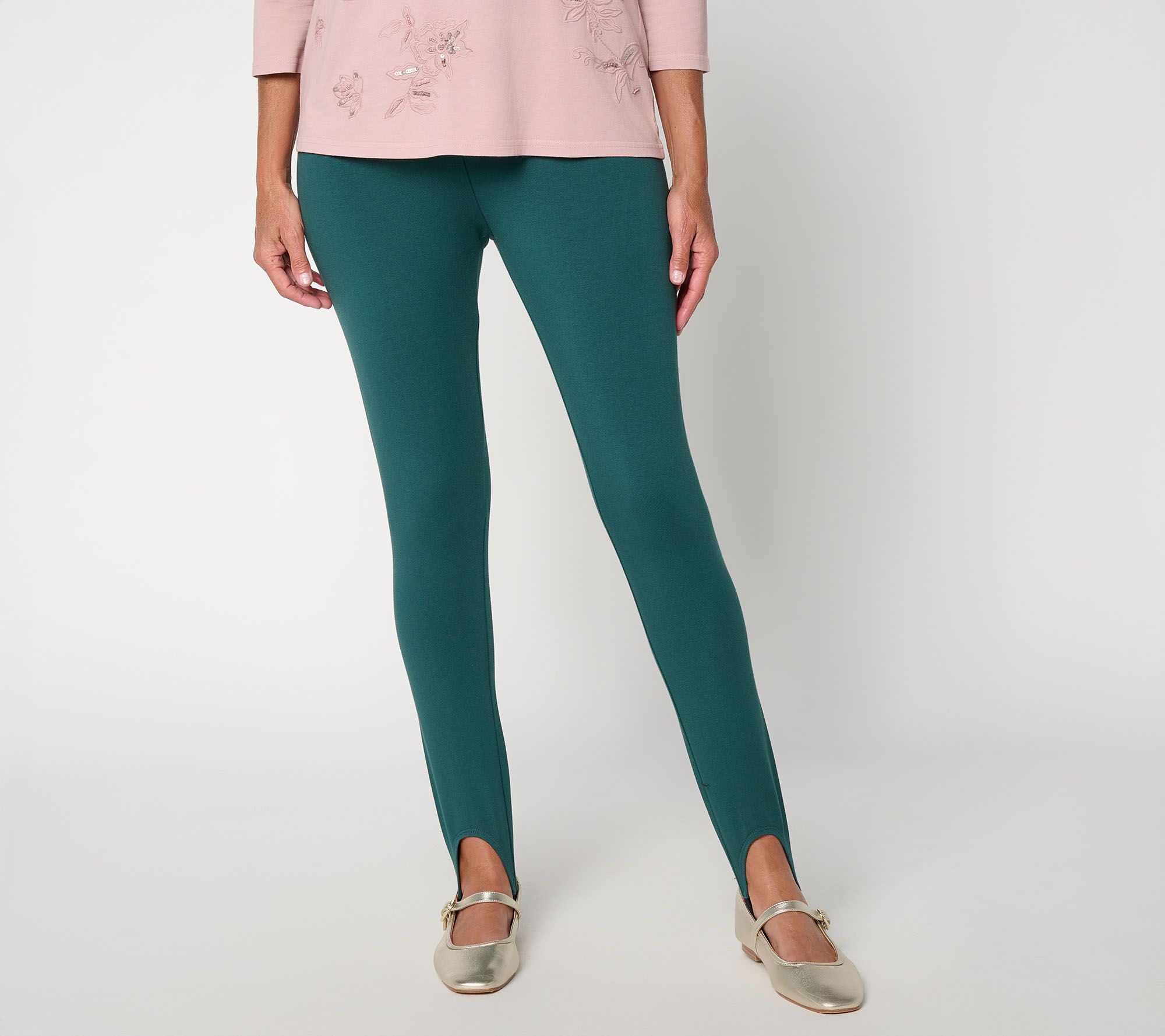 LOGO Layers by Lori Goldstein Petite Stirrup Ankle Leggings