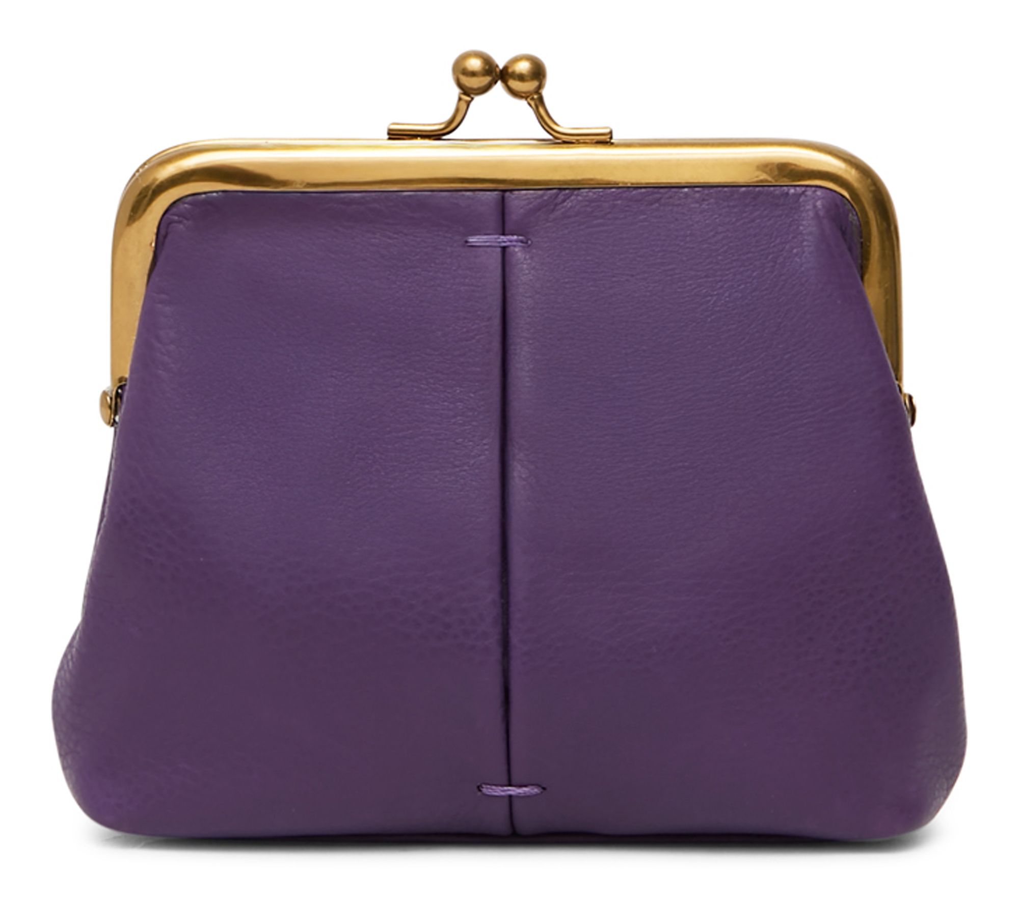 American Leather Co. Wolfe Frame Leather Kisslock Clutch