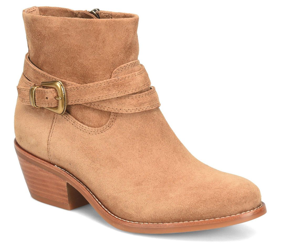 Sofft Buckled Leather Western Bootie - Alessandra