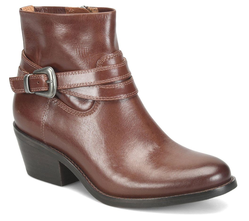Sofft Buckled Leather Western Bootie - Alessandra