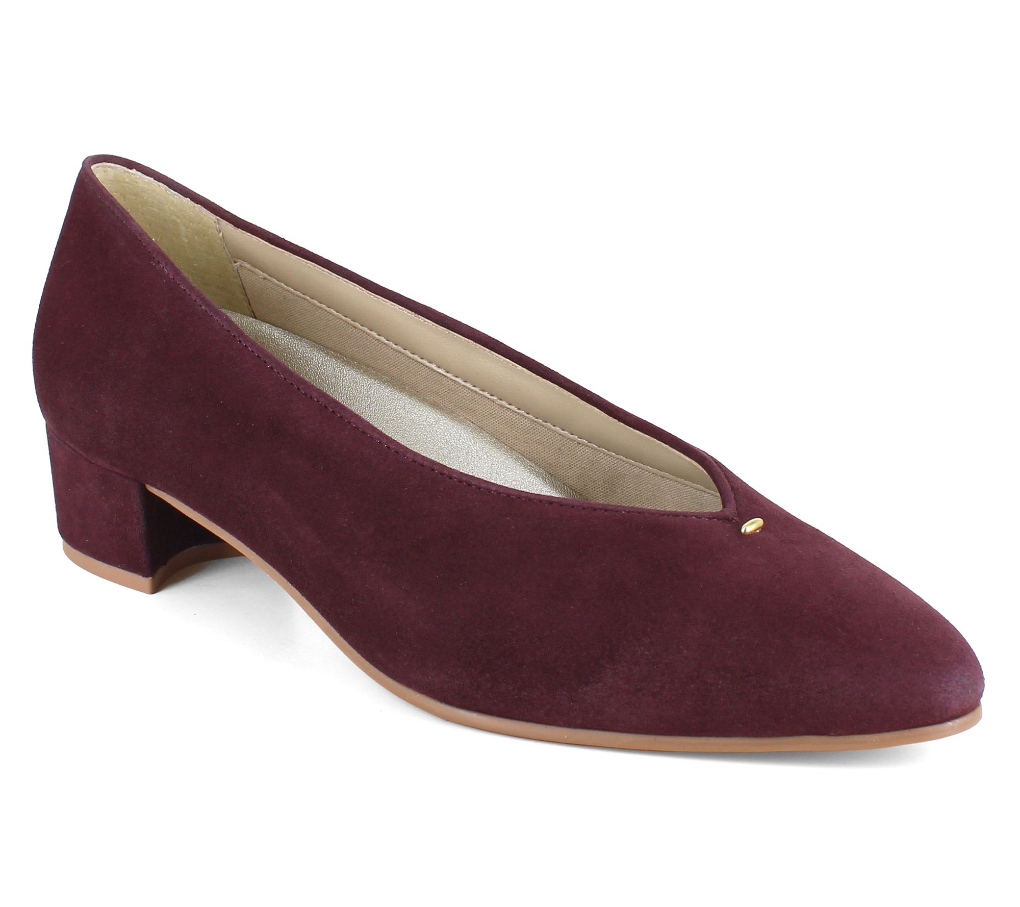 Munro Suede Block-Heel Pumps -Hannah