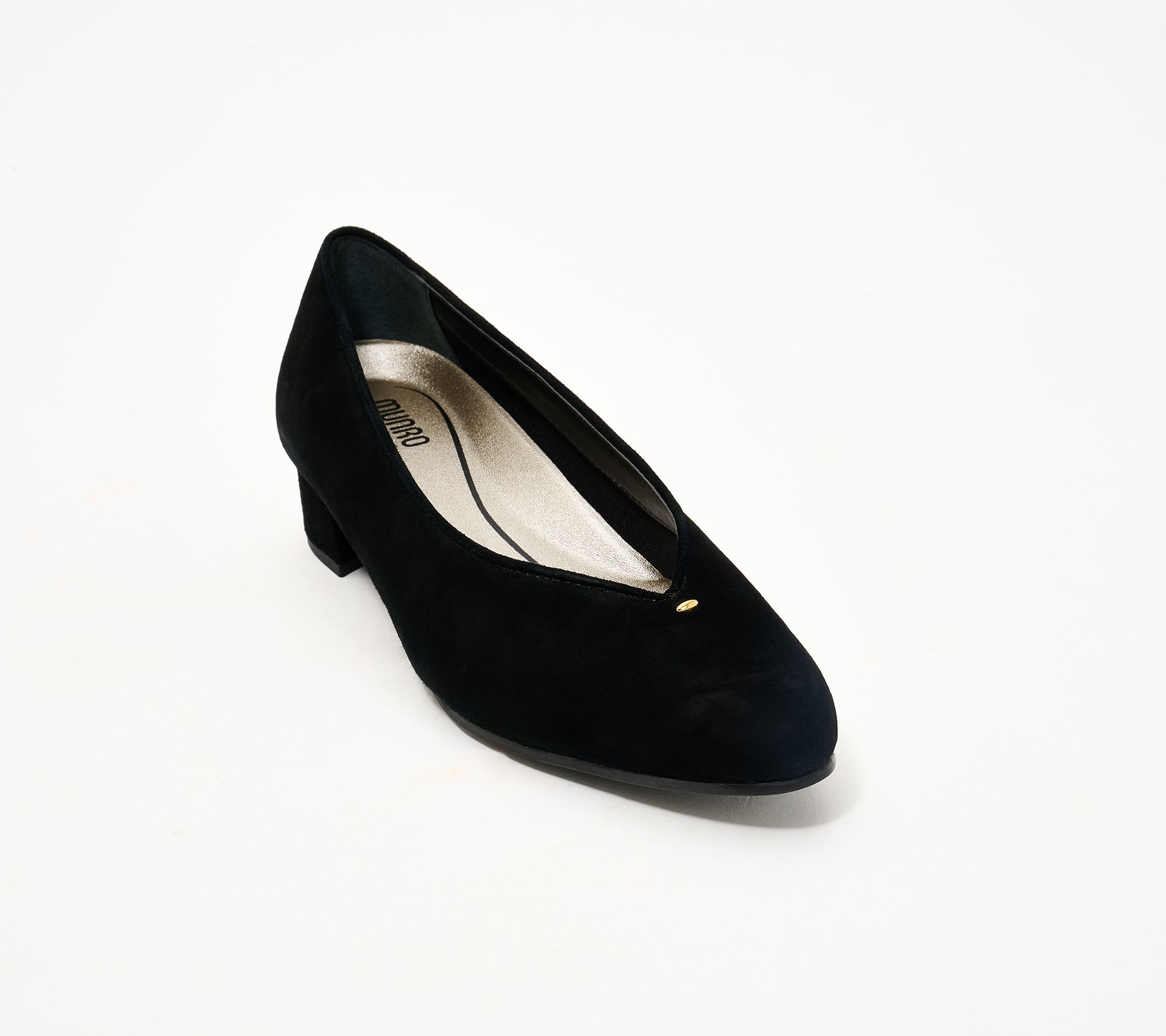Munro Suede Block-Heel Pumps -Hannah