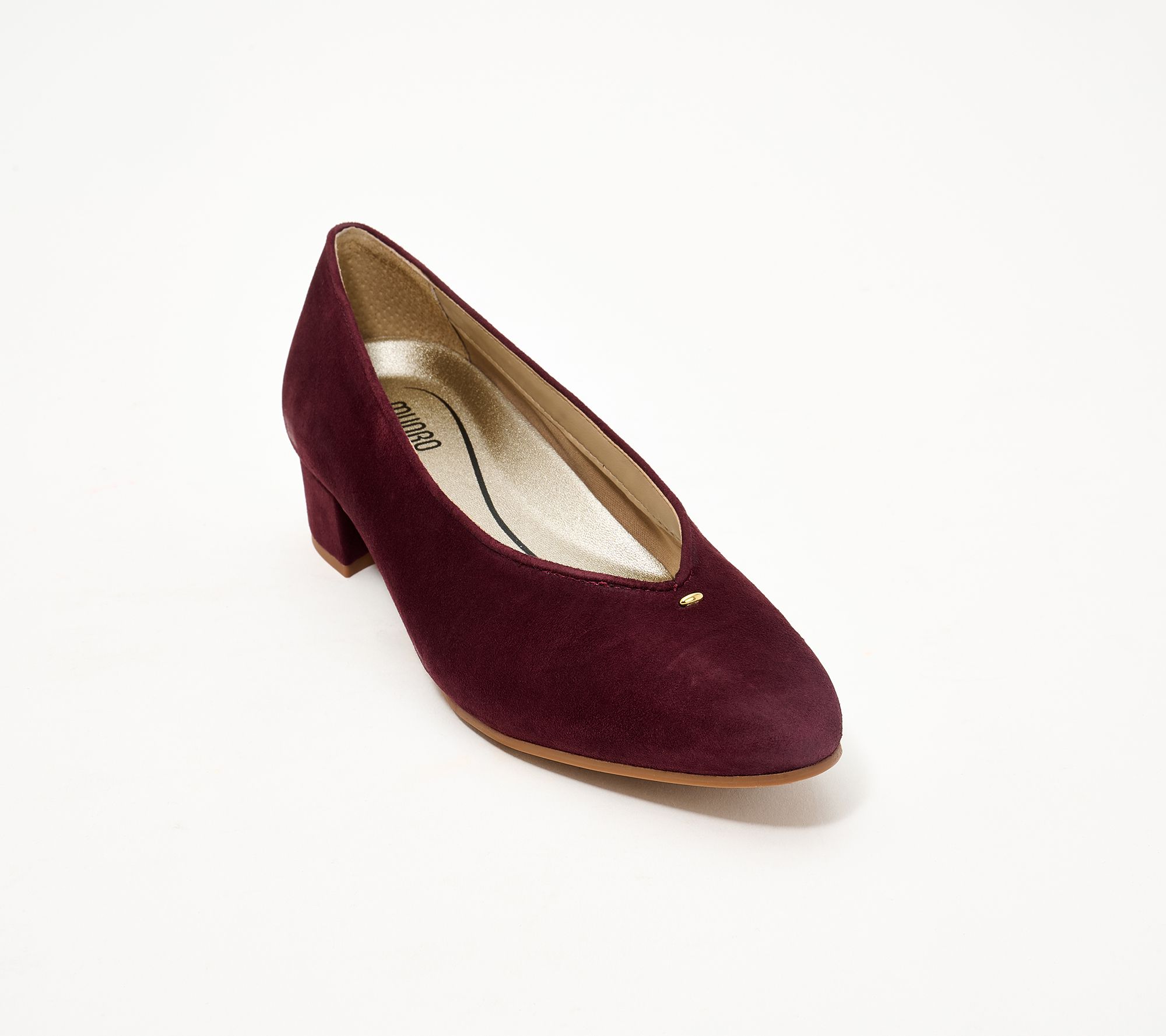 Munro Suede Block-Heel Pumps -Hannah
