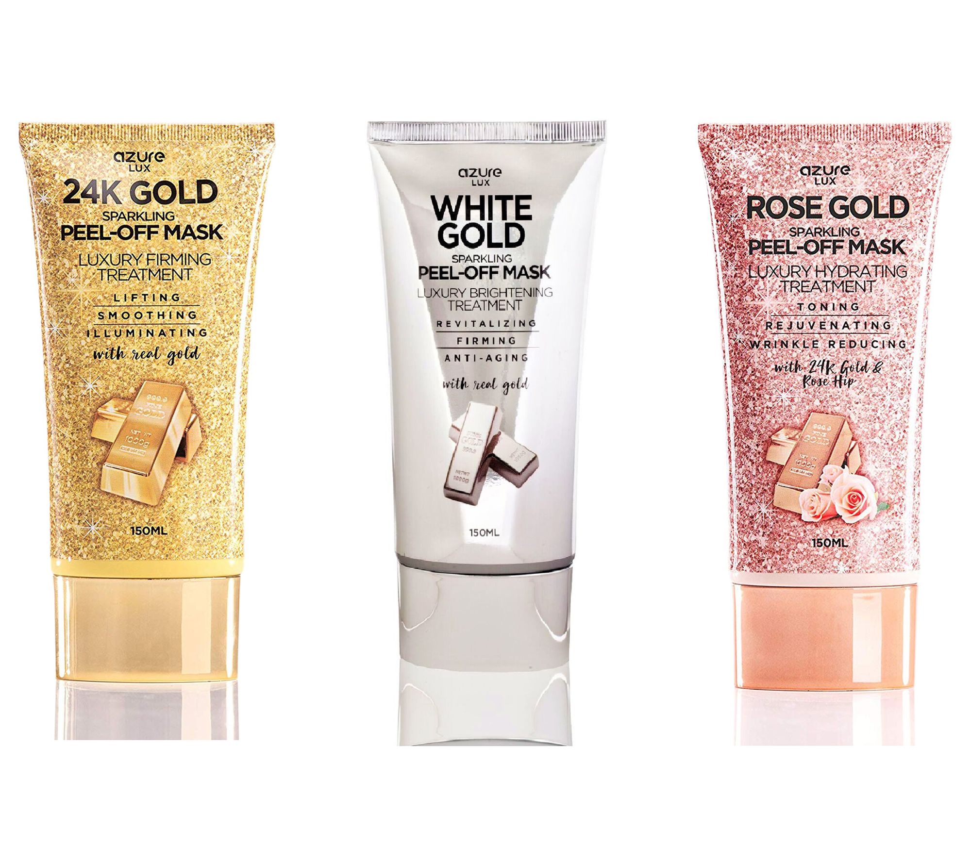 Azure lux rose gold sparkling peel off mask