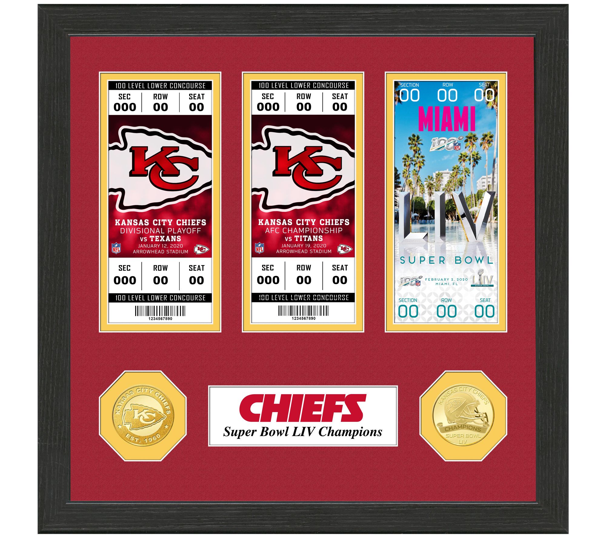 Kansas City Chiefs Road to Super Bowl 54 TicketCollection 