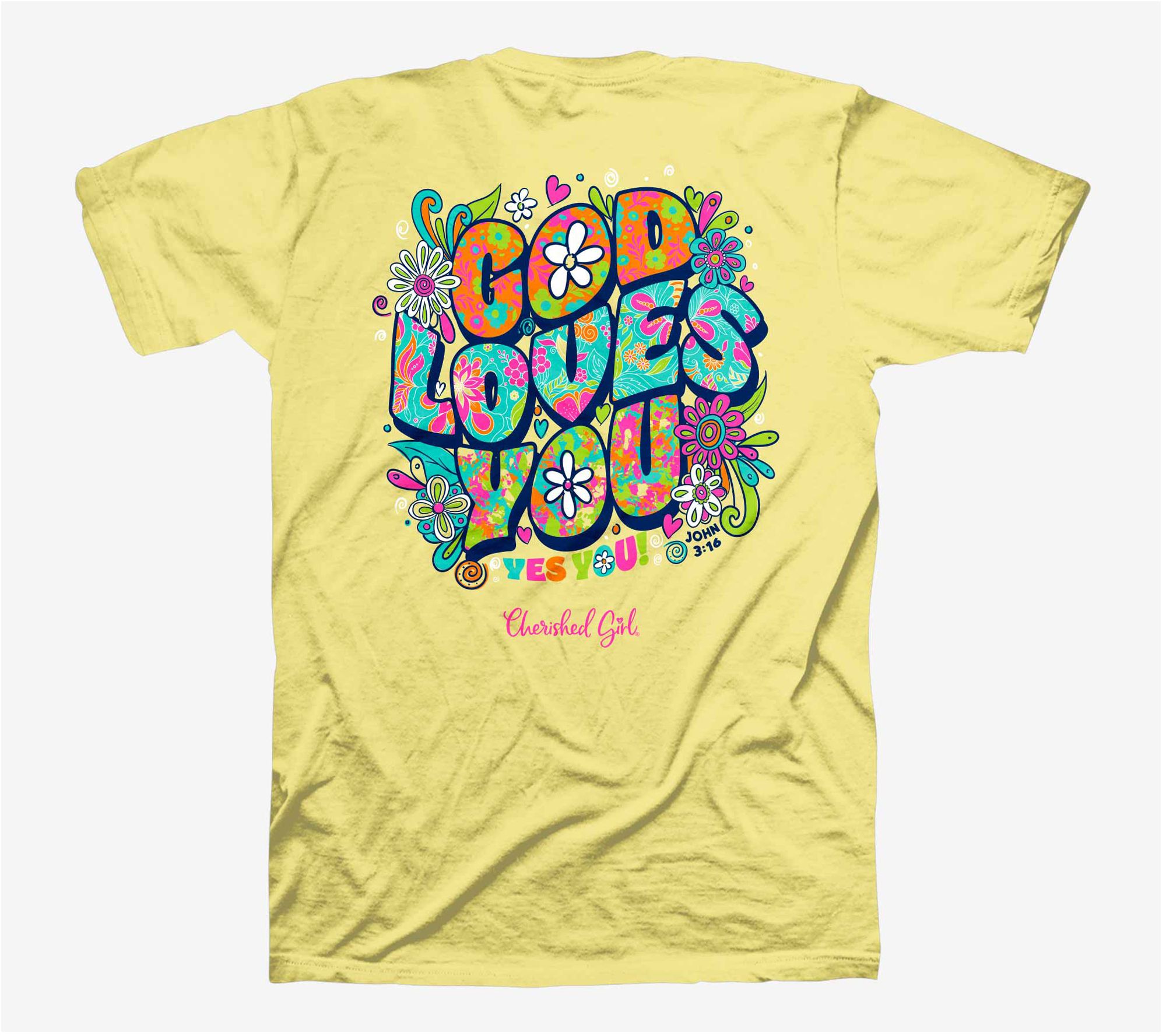 Cherished Girl Adult T - God Loves You