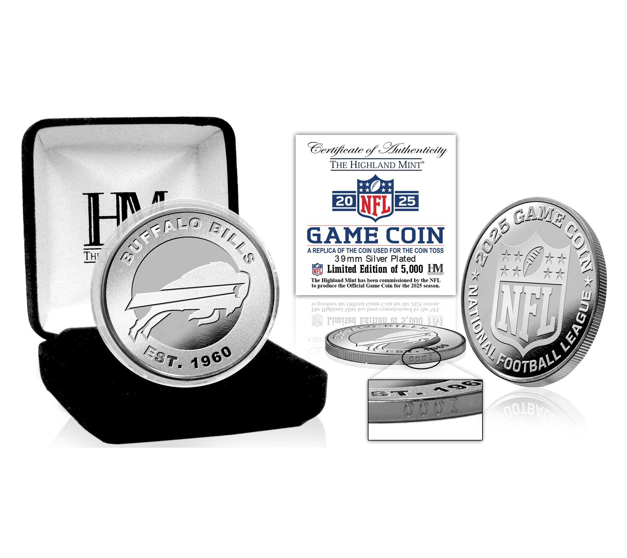 Highland Mint NFL 2025 Team Coin Toss Silver Coin