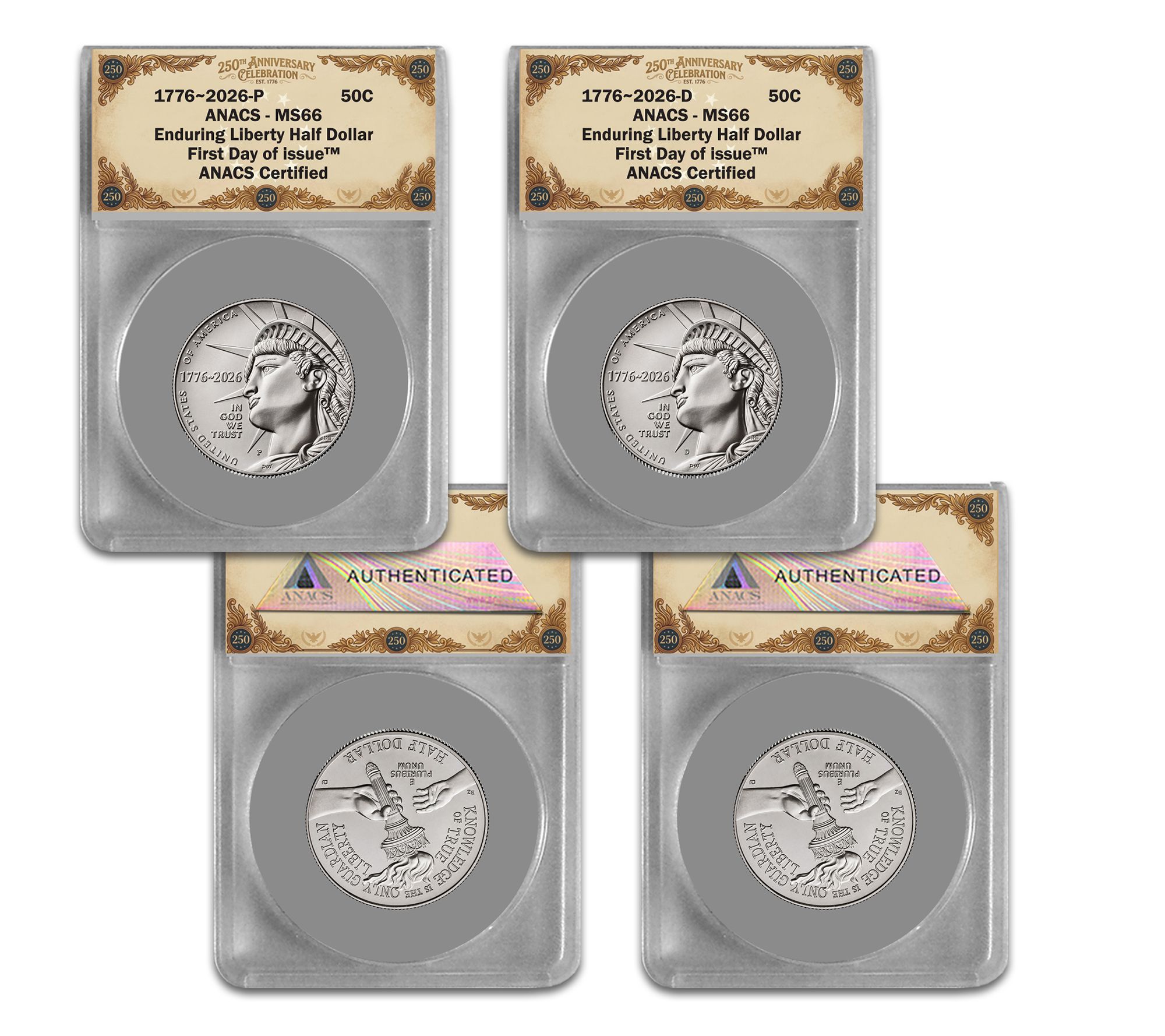 2026 Enduring Liberty Half Dollar MS66 P&D Mint Set FDOI