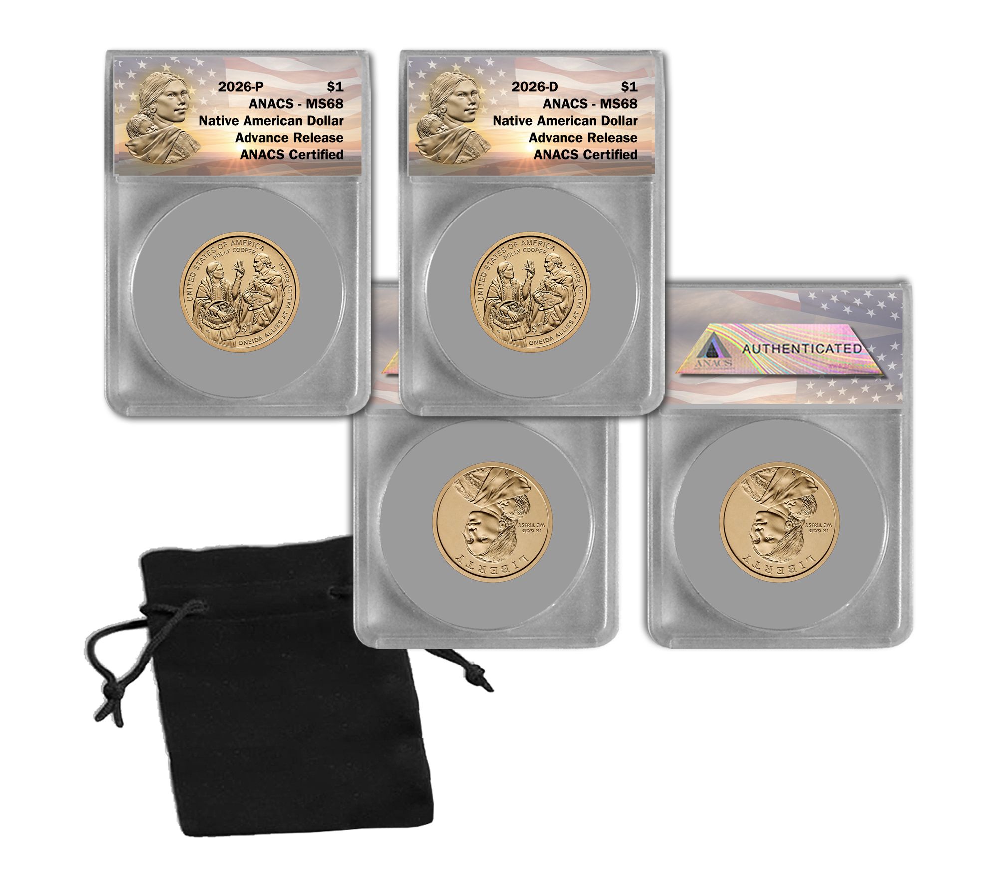 2026 US Mint Set Dollars P&D Mints ANACS MS68 Advance Release