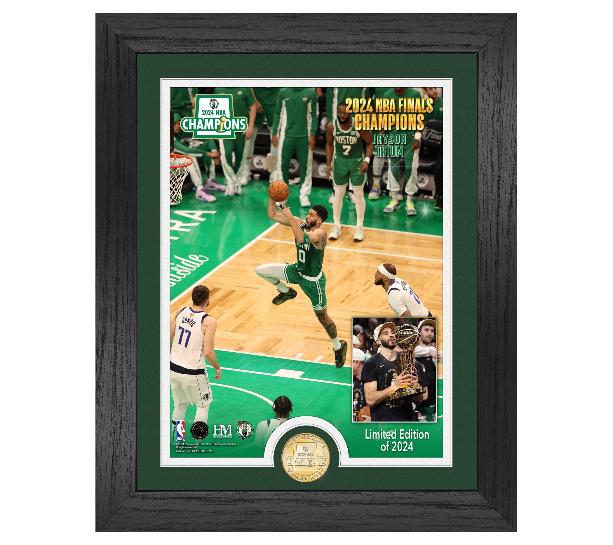 Highland Mint 2024 NBA Championship Trophy Raising Photo