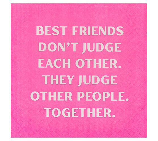 Mary Phillips Best Friends Set of Four CocktailNapkins