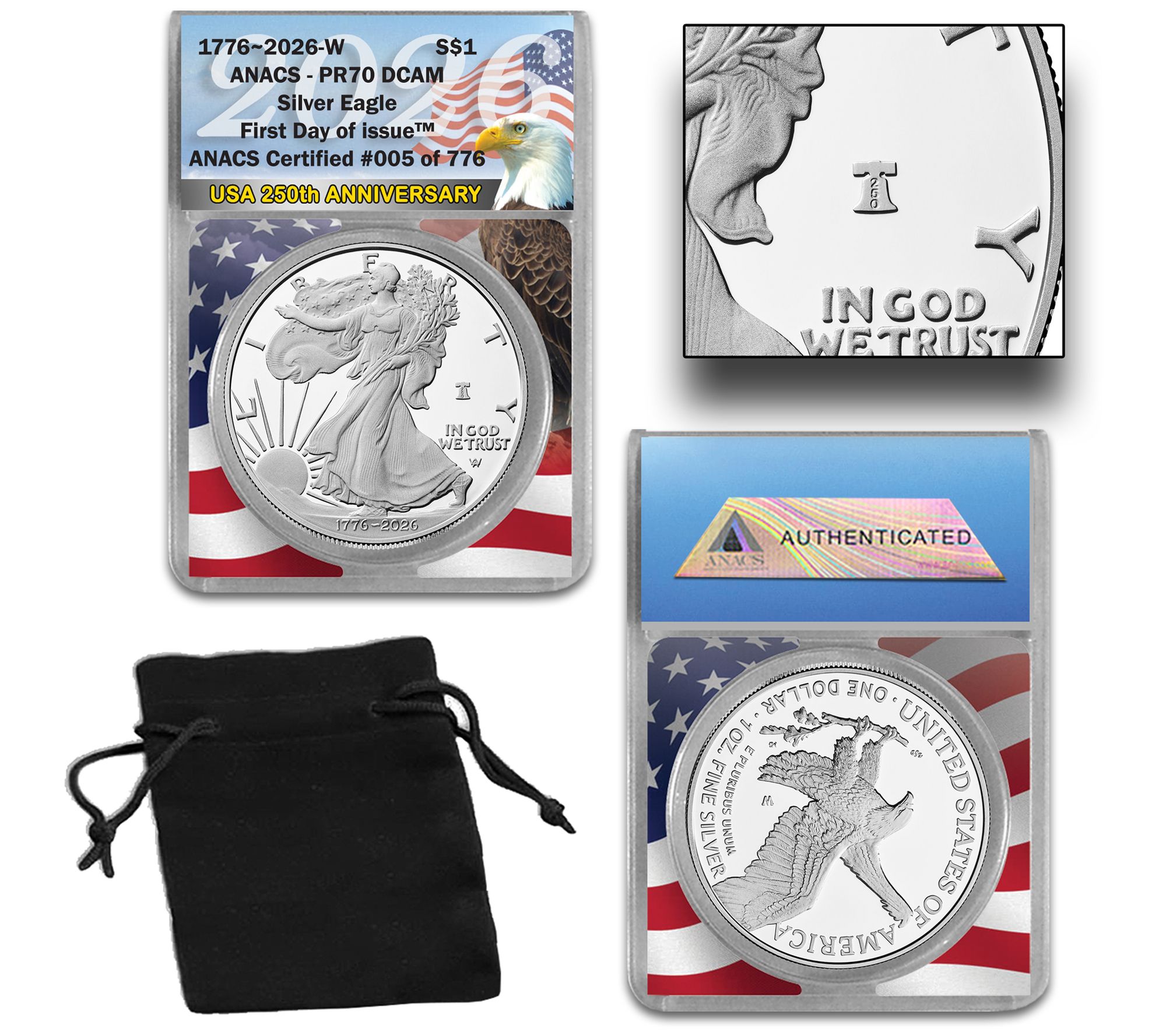2026 Proof Silver Eagle Anacs PR70 FDOI LE 776
