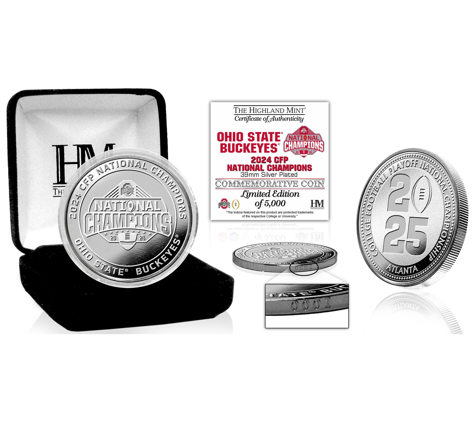Highland Mint Ohio State 2025 CFP National ChamSilver Coin
