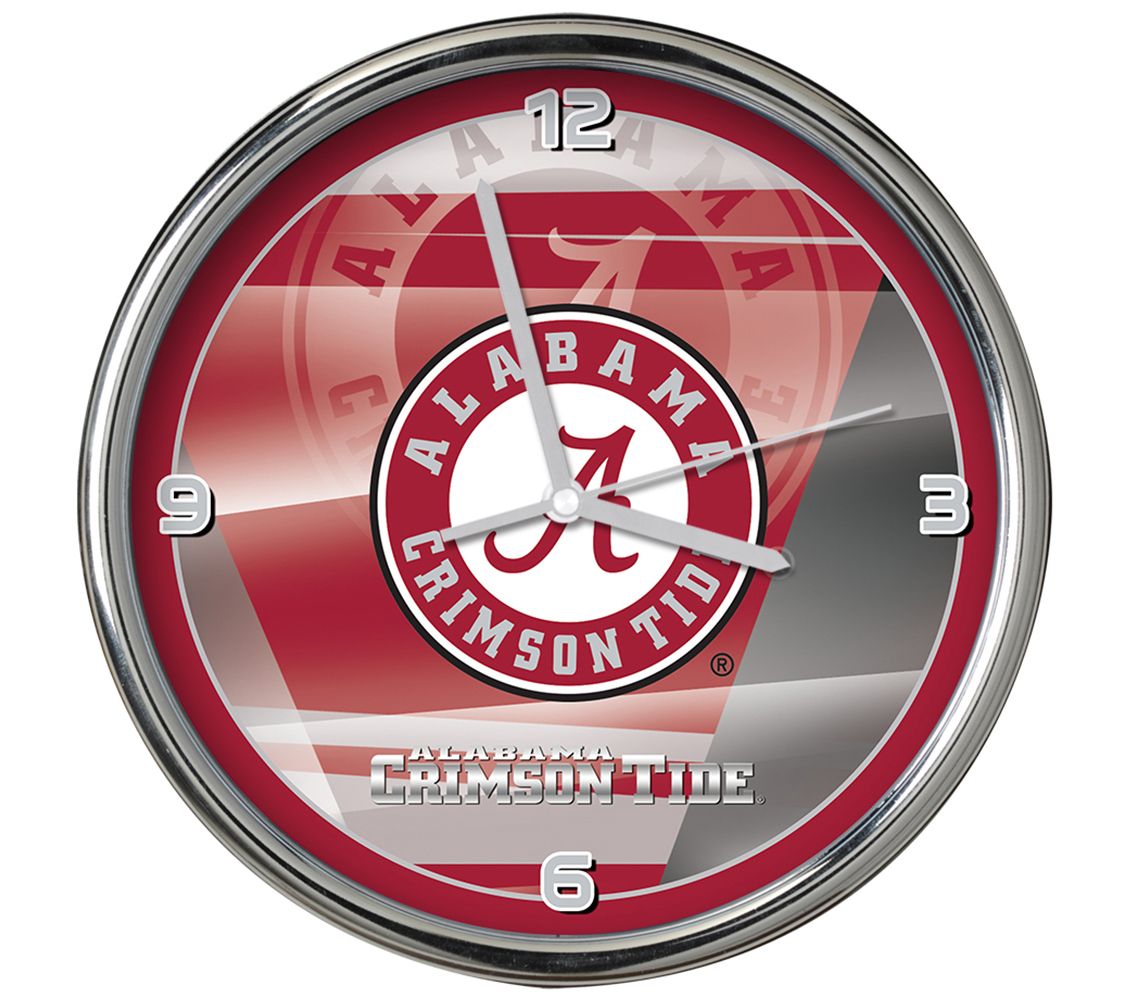 NCAA 12" Shadow Chrome Clock