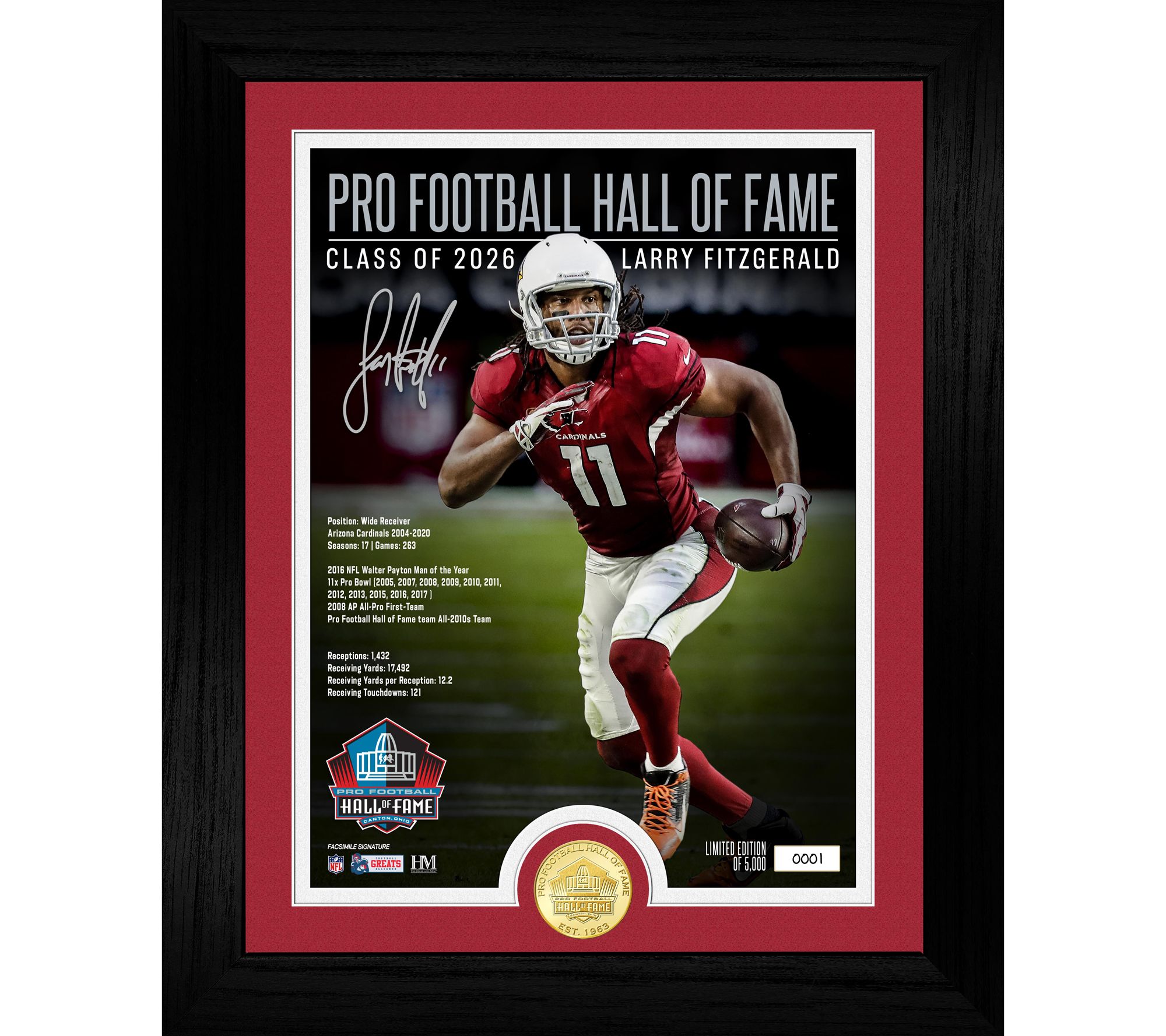 Larry Fitzgerald 2026 NFL Hall of Fame Induction Frame