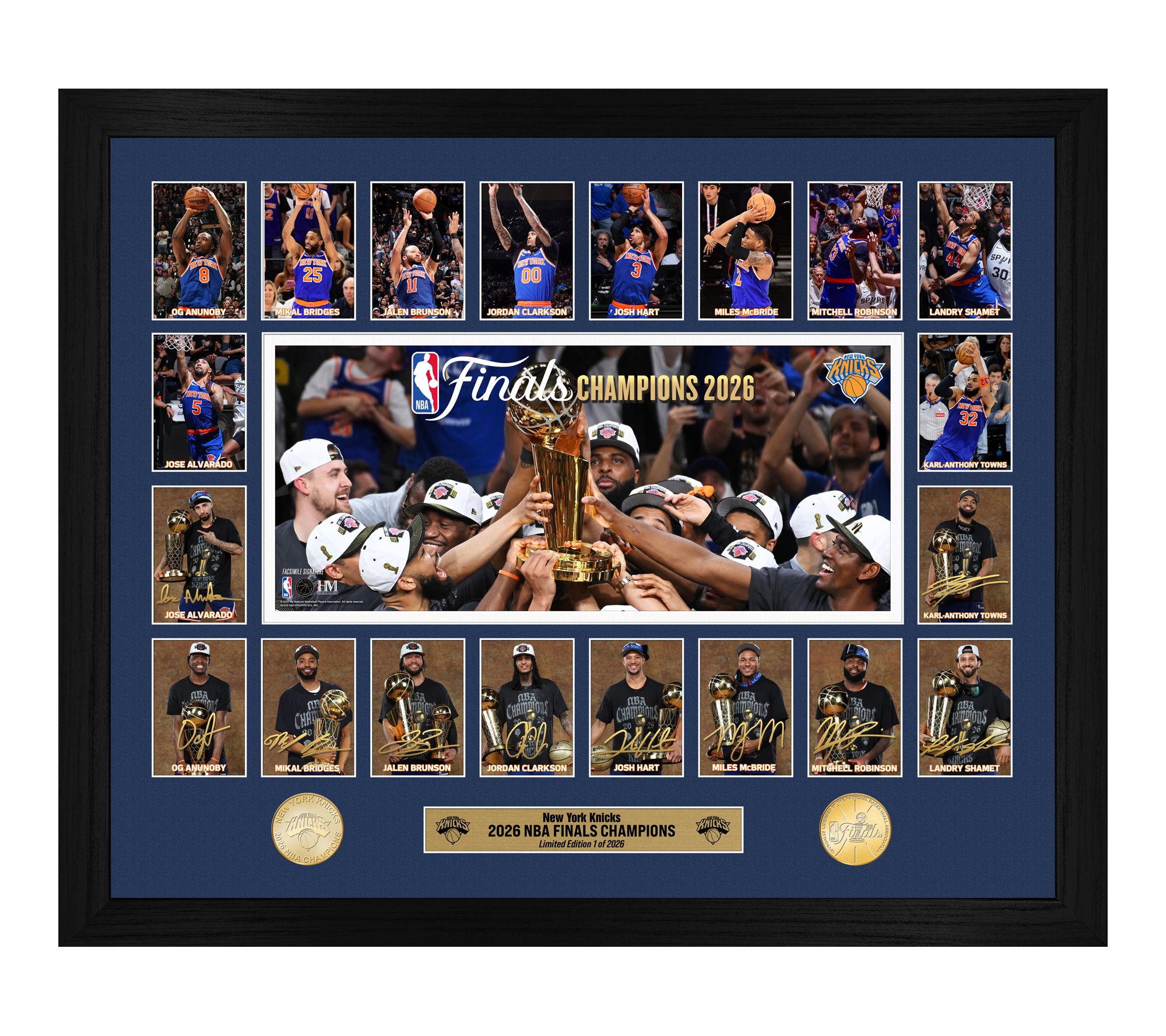 NY Knicks 2026 NBA Champions Memorable Moments Frame
