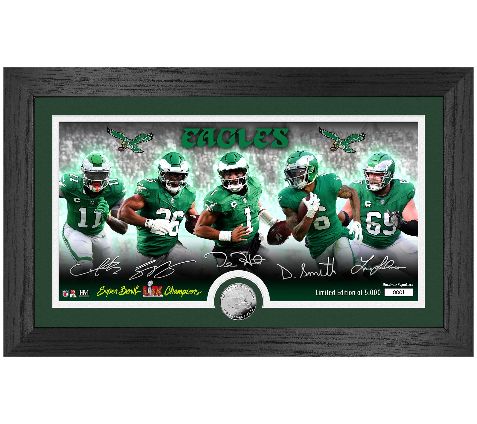 Highland Mint Philadelphia Eagles Champ Pano Siver Photo Mint