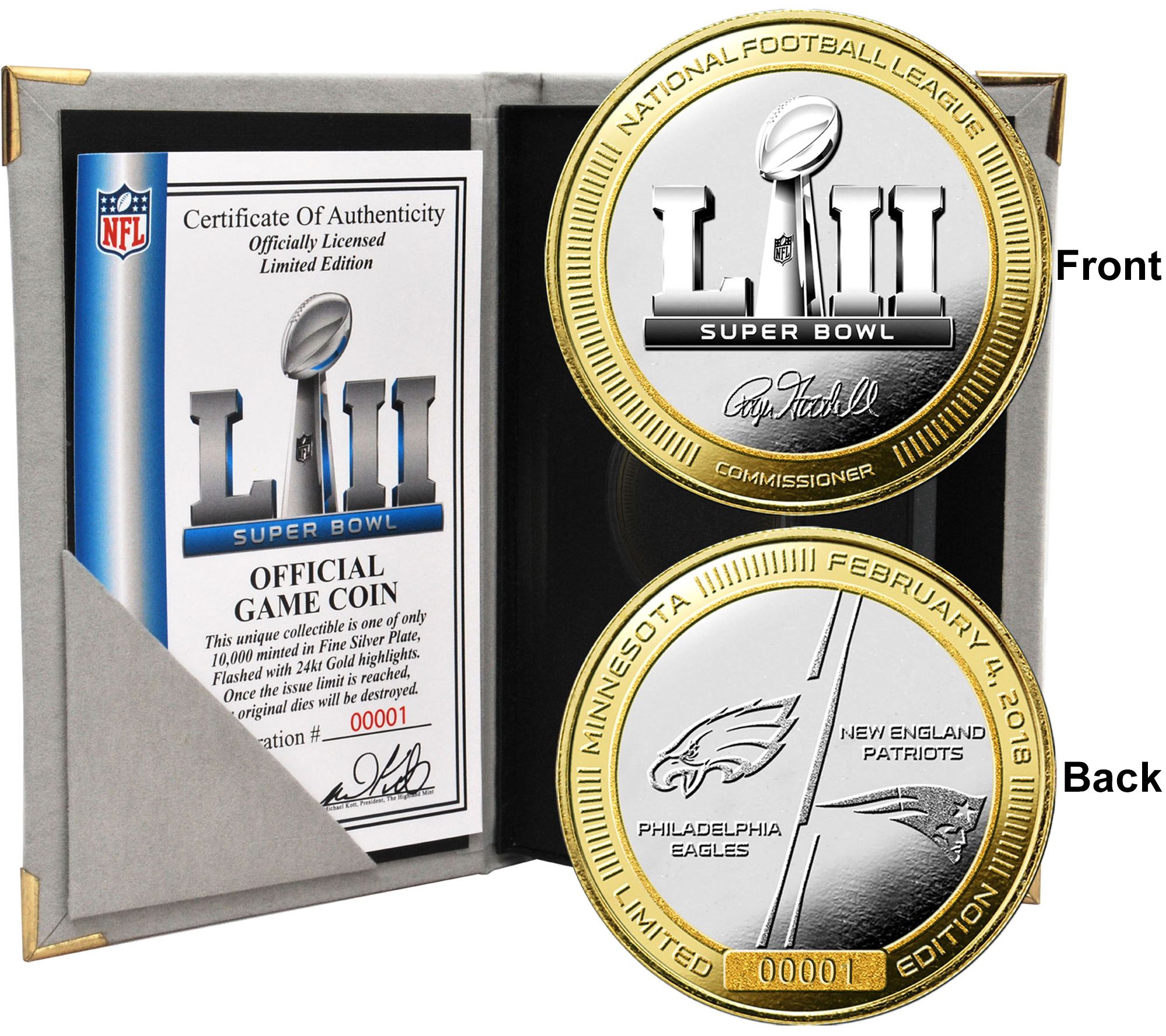 Super Bowl LII Official Two-Tone Flip Coin — QVC.com