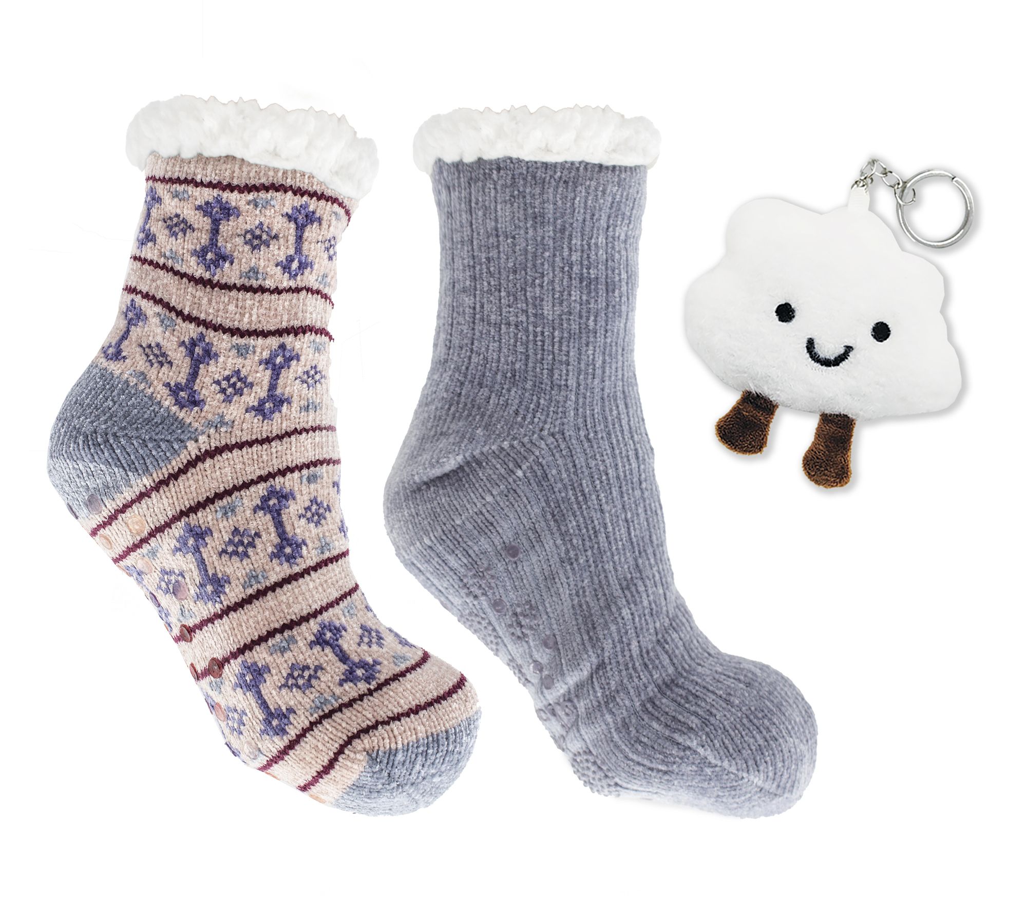 MinxNY S/2 Velvet Rose Socks w/ Shea Butter & Rose