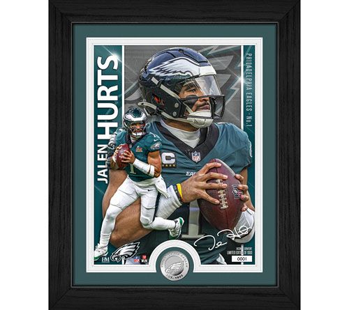 Highland Mint Jalen Hurts Artist Proof Silver Coin Photo Mint