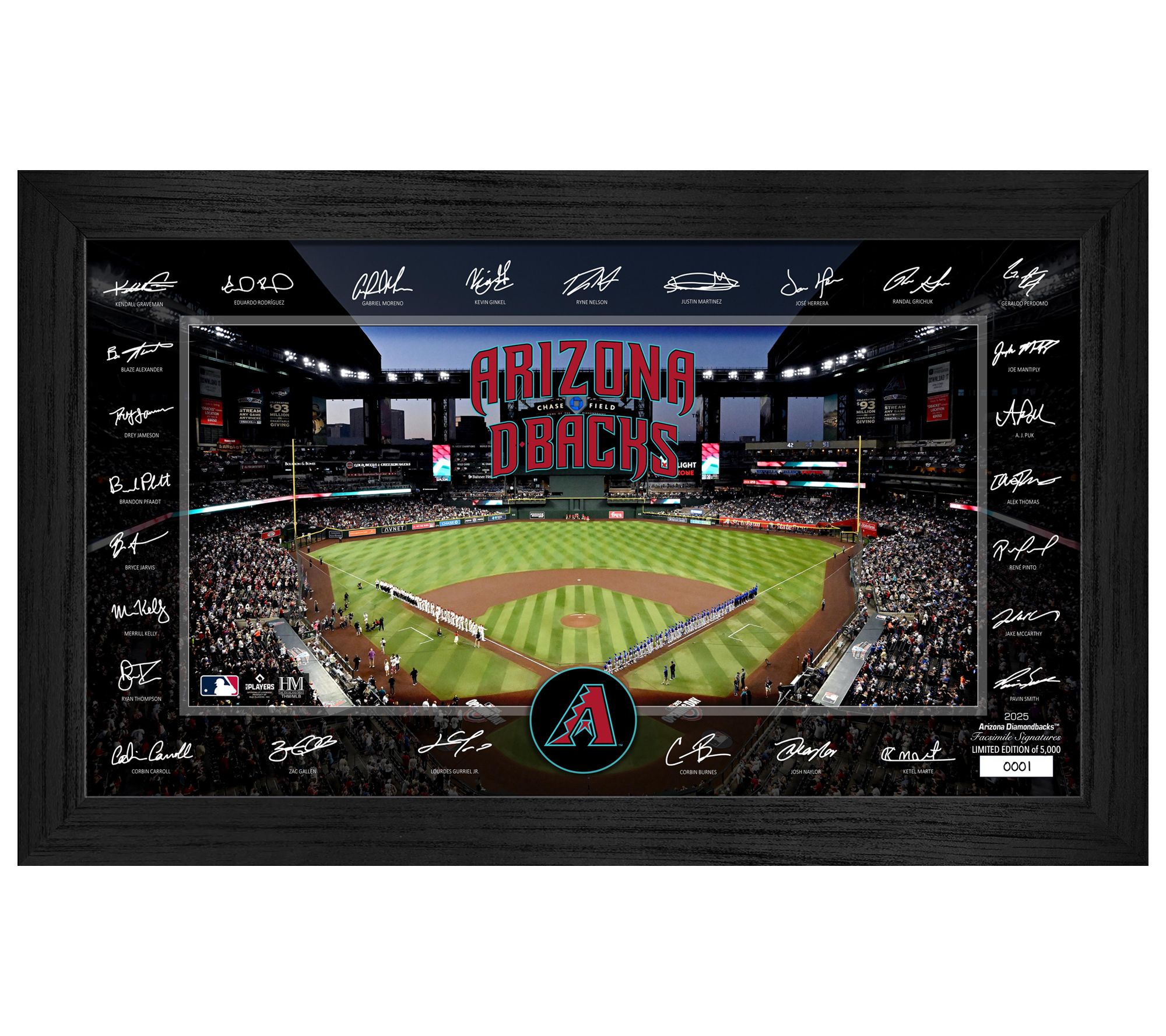 Highland Mint Arizona Diamondbacks 2025 Signature Field Frame