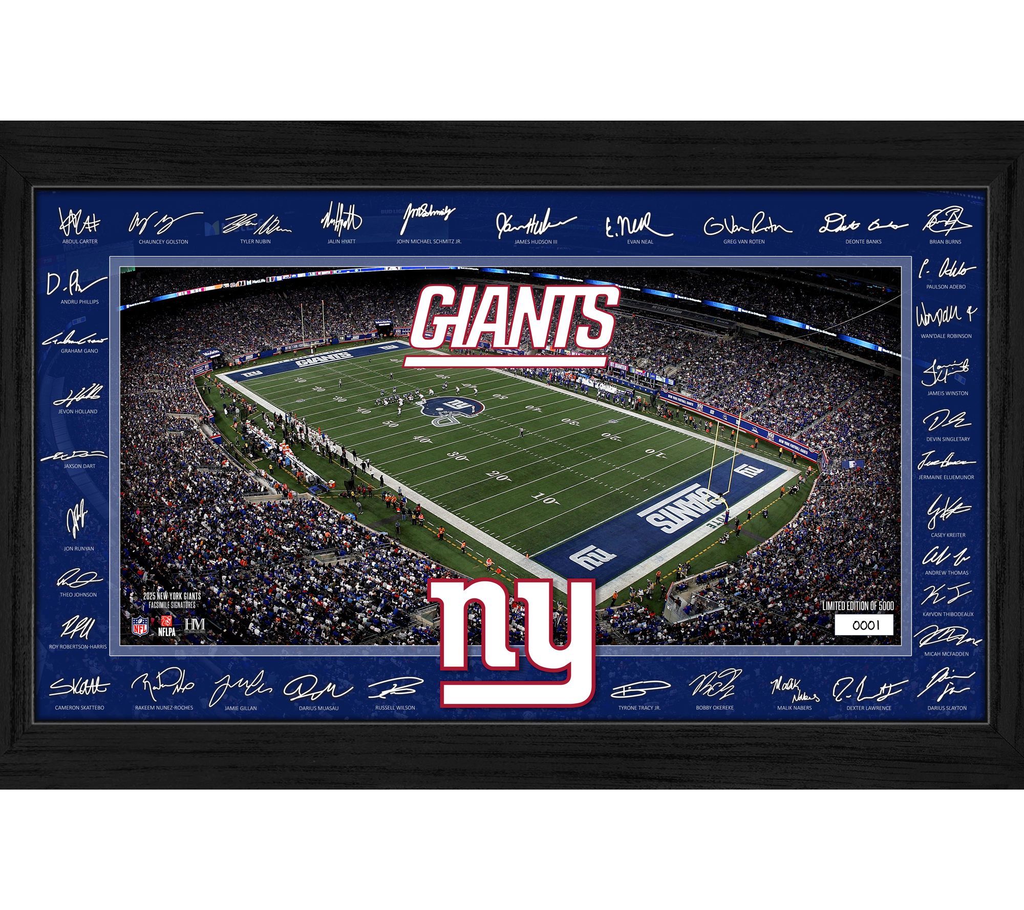 Highland Mint NFL 2025 Signature Gridiron Frame