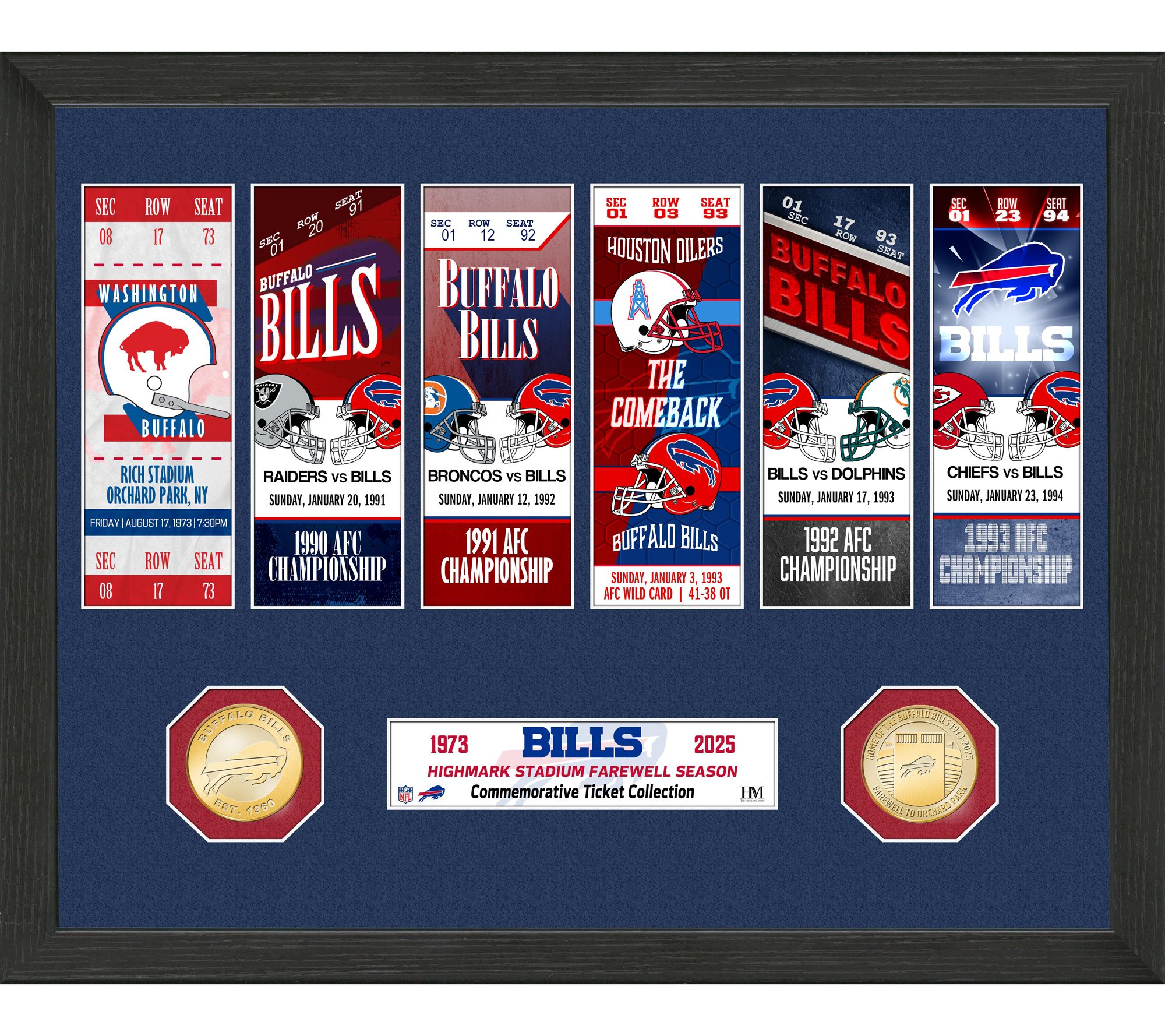 Highland Mint Bills Farewell to Highmark Stadium Ticket Frame