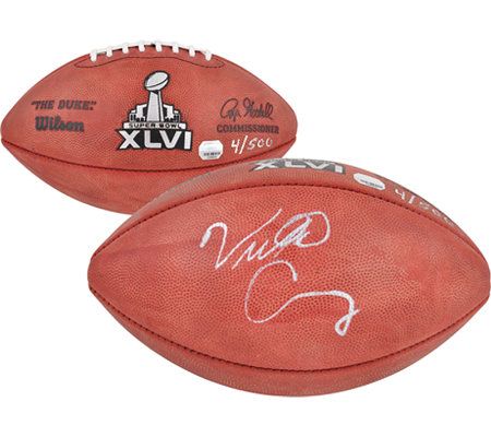 Victor Cruz Autographed New York Giants Logo Football W/PROOF, Picture of  Victor Signing For Us, New York Giants, Super Bowl XLVI Champions,  University of Massachusetts Minutemen at 's Sports Collectibles Store